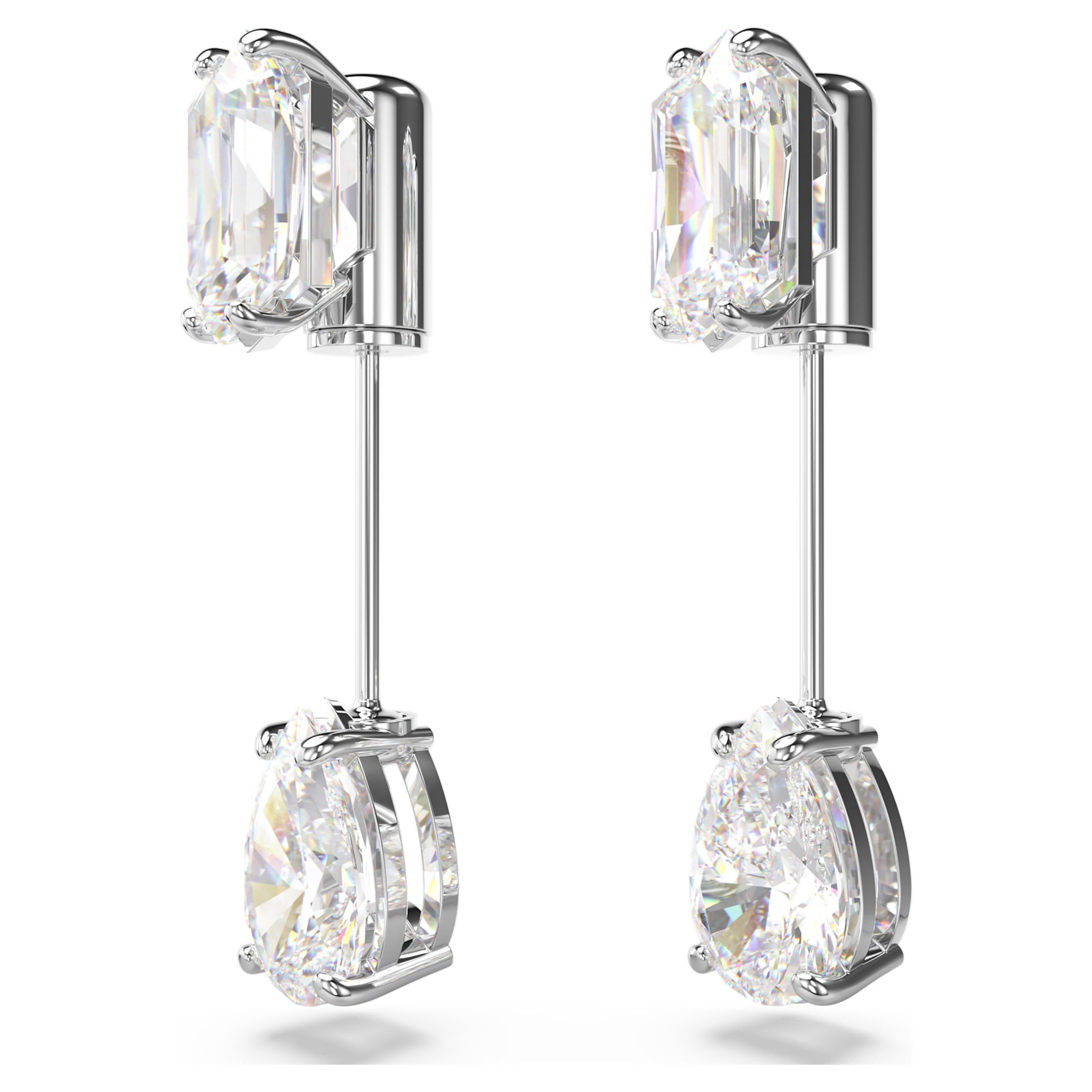 Swarovski Paar Ohrstecker Mesmera bar earrings Mixed cuts, White, Rhodium p günstig online kaufen