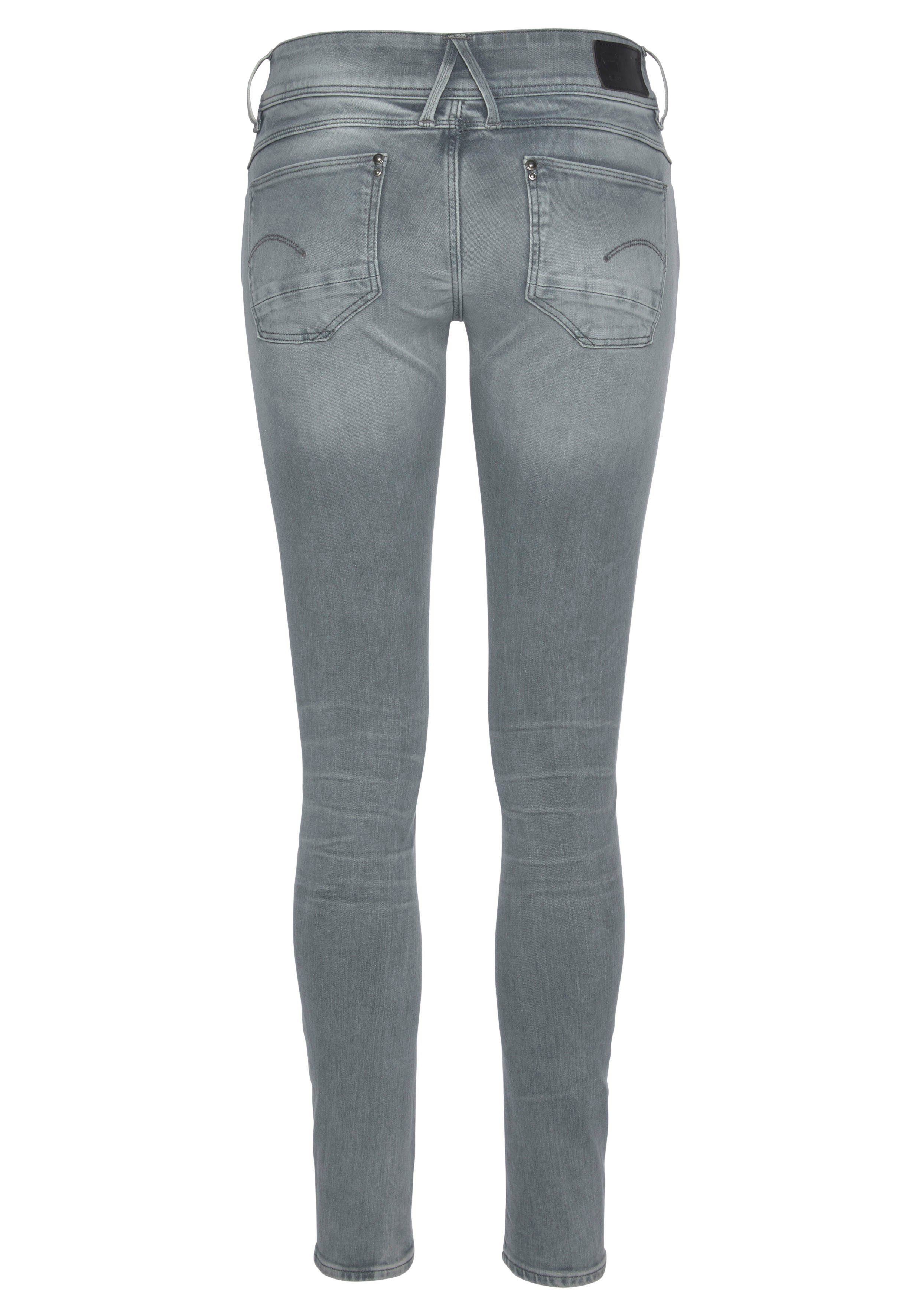 G-Star RAW Skinny-fit-Jeans Mid Elasthan-Anteil faded mit grey Waist Skinny industrial