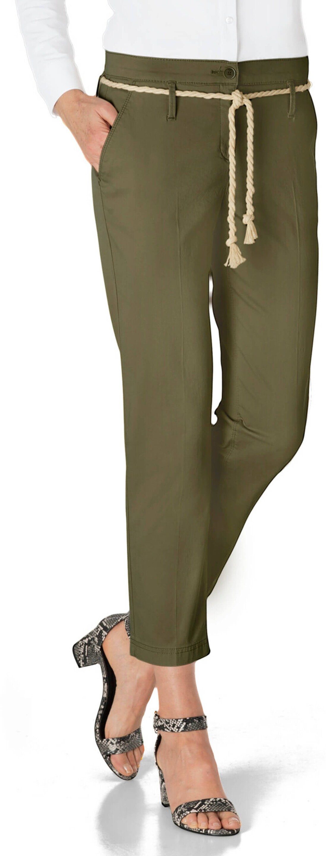 Fit Mel khaki 7/8-Hose 7/8 BRAX Hose Relaxed Brax Organic-Cotton-Tencel