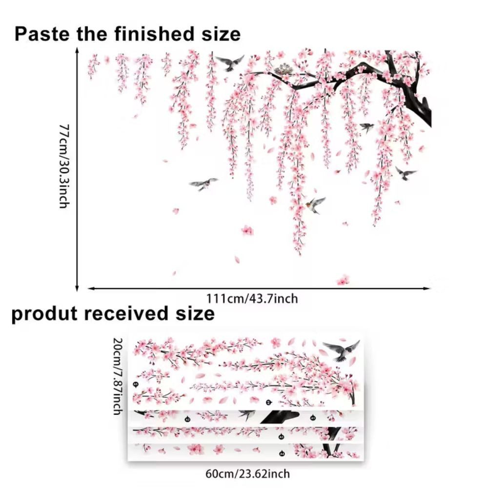 Montegoni Wandsticker XXl Selbstklebende Wandaufkleber Set – Kirschblüten, günstig online kaufen