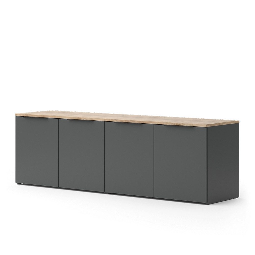 Vicco Wohnwand Wido, Anthrazit/Sonoma, 2 Teile günstig online kaufen