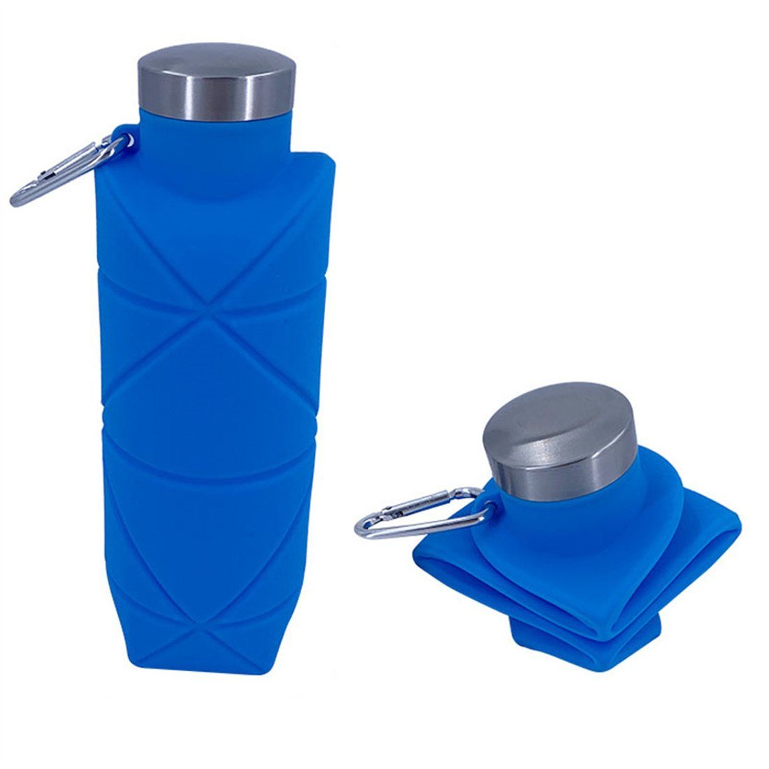 DÖRÖY Trinkflasche Outdoor-Sport faltbare Wasserflasche, 700ml tragbare Wasserflasche blau