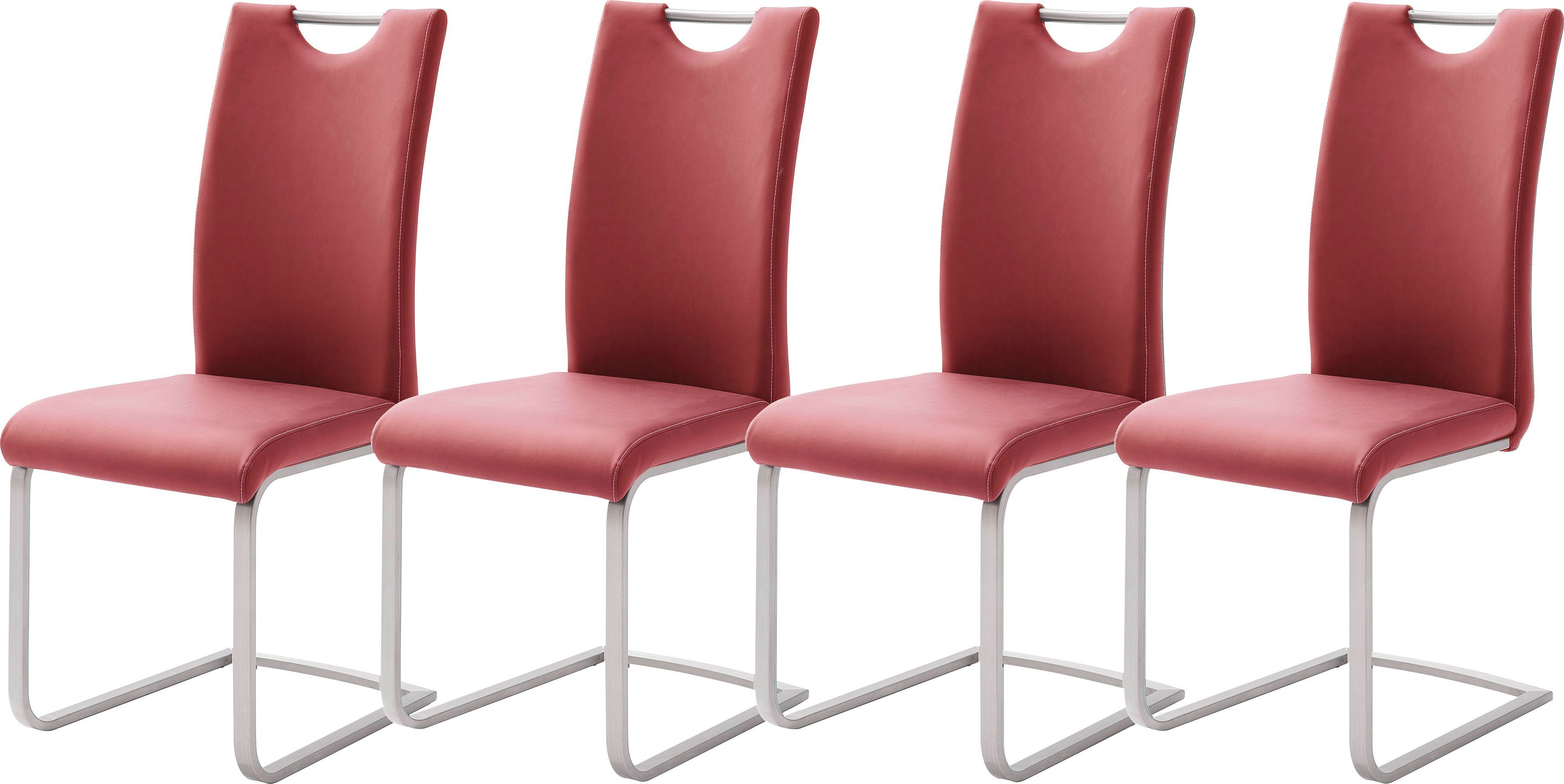 MCA furniture 4 belastbar | Paulo bordeaux kg Stuhl Freischwinger 120 bordeaux bis St), (Set