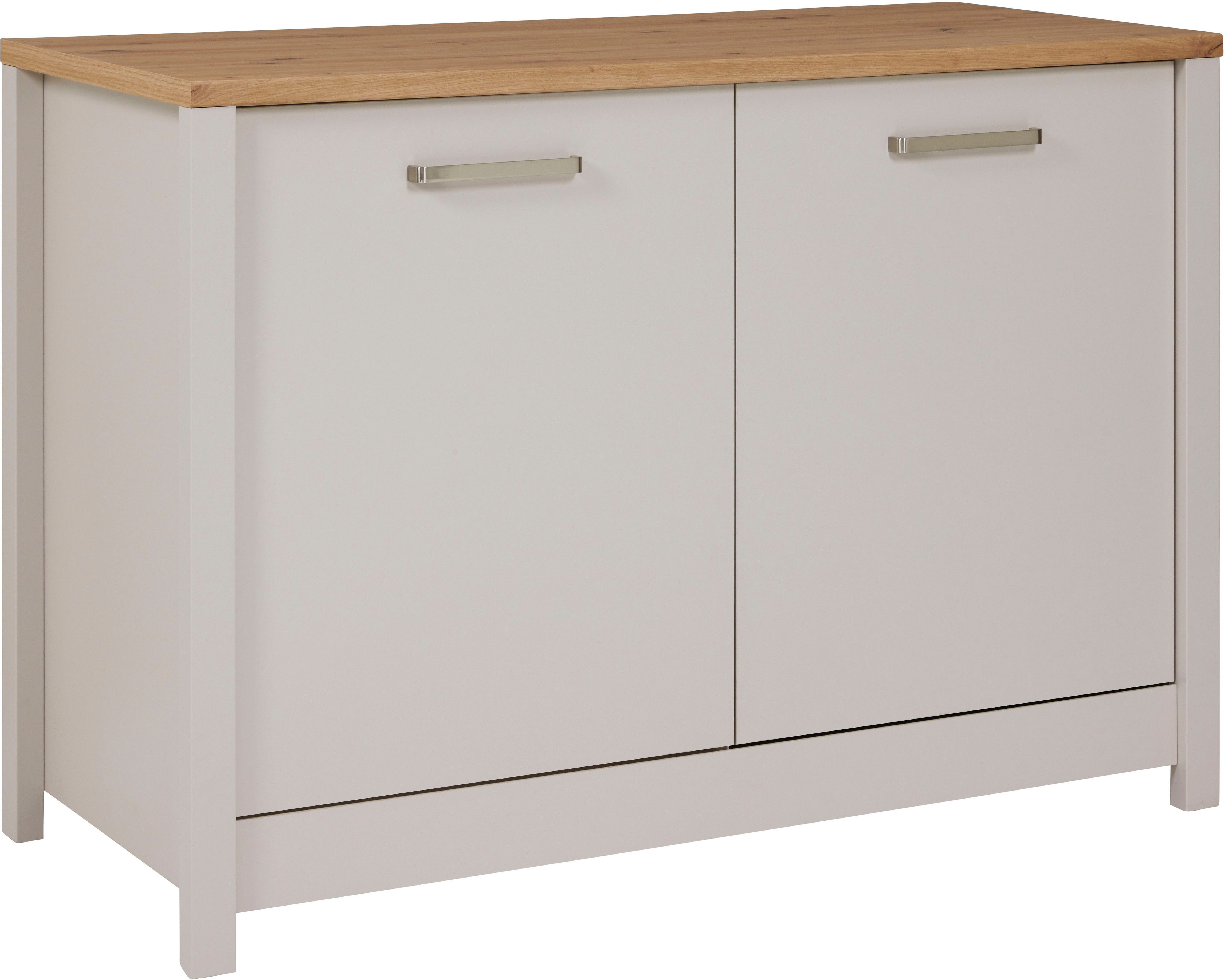 Inter Link Spülenschrank Pienza, Küchenschrank, Spülenunterschrank, HPL-Arbeitsplatte (1-St) Für Spüle & Spülmaschine, Soft-Close, Füße höhenverstellbar, 130x60x92