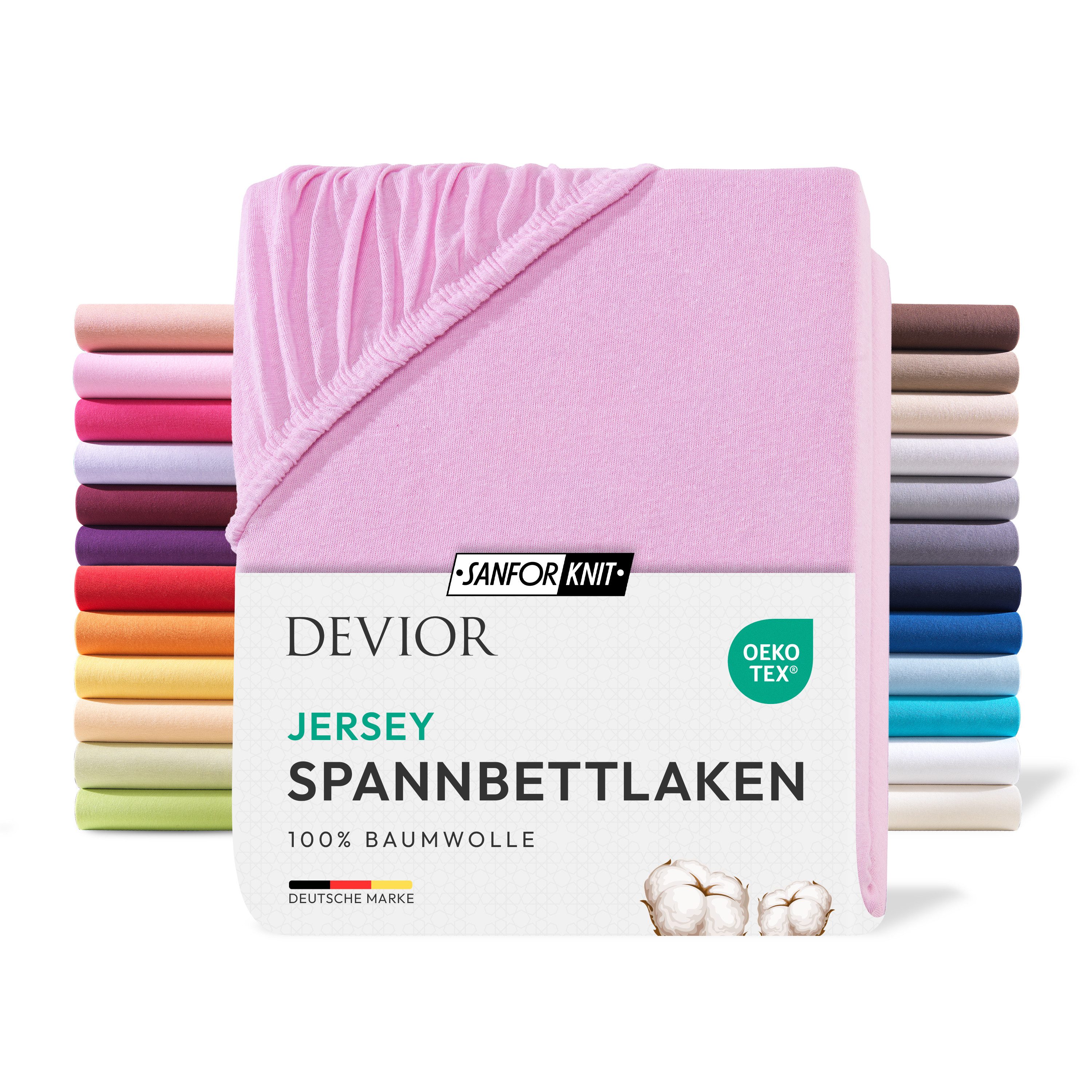 Devior Spannbettlaken 100% Baumwolle für Standardmatratzen, 135 g/m² hochwe günstig online kaufen