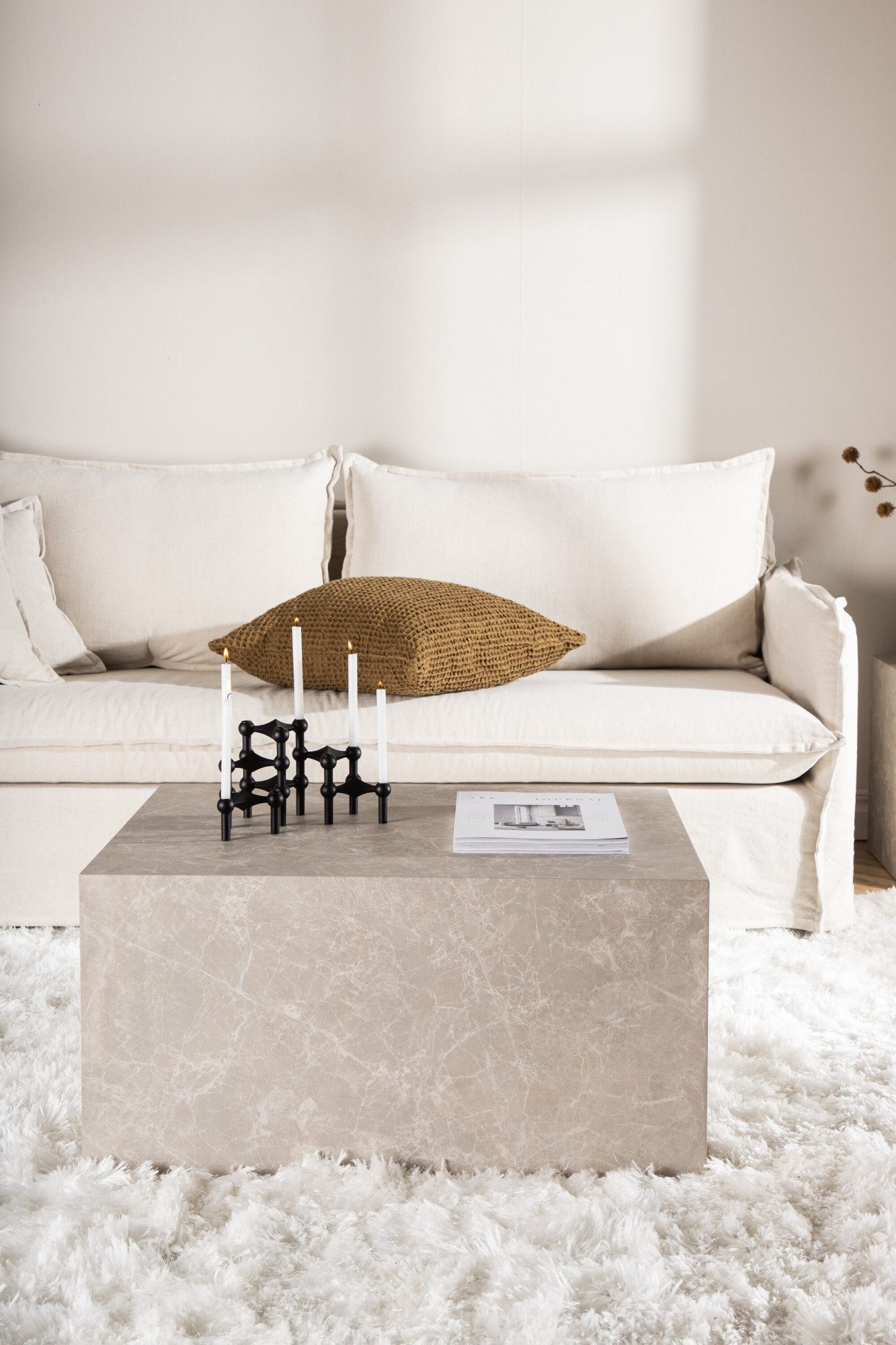 Venture Home Couchtisch York, rechteckiger Couchtisch, modern & vielseitig, 80 × 60 cm, Sofatisch, MDF, rechteckig, kompakt, dekorativ, klar