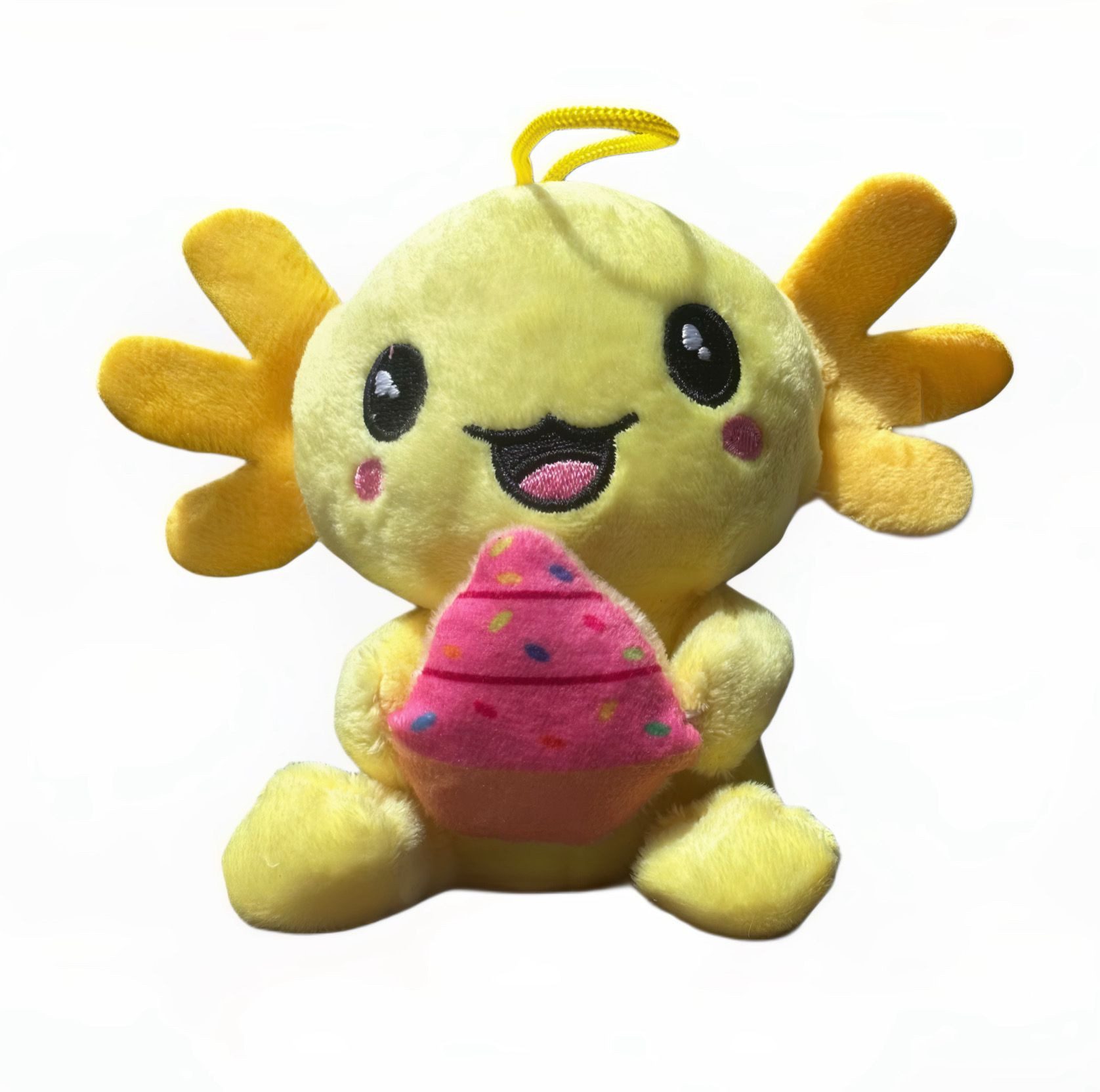 soma Kuscheltier Axolotl Kuscheltier Echse Molch Figur Plüsch 12 cm Plüsch gelb Eis (Set, 1-St., Geschenk-Set), Axolotl Plüschtier Kuscheltier 12 cm Figur Plüschtier