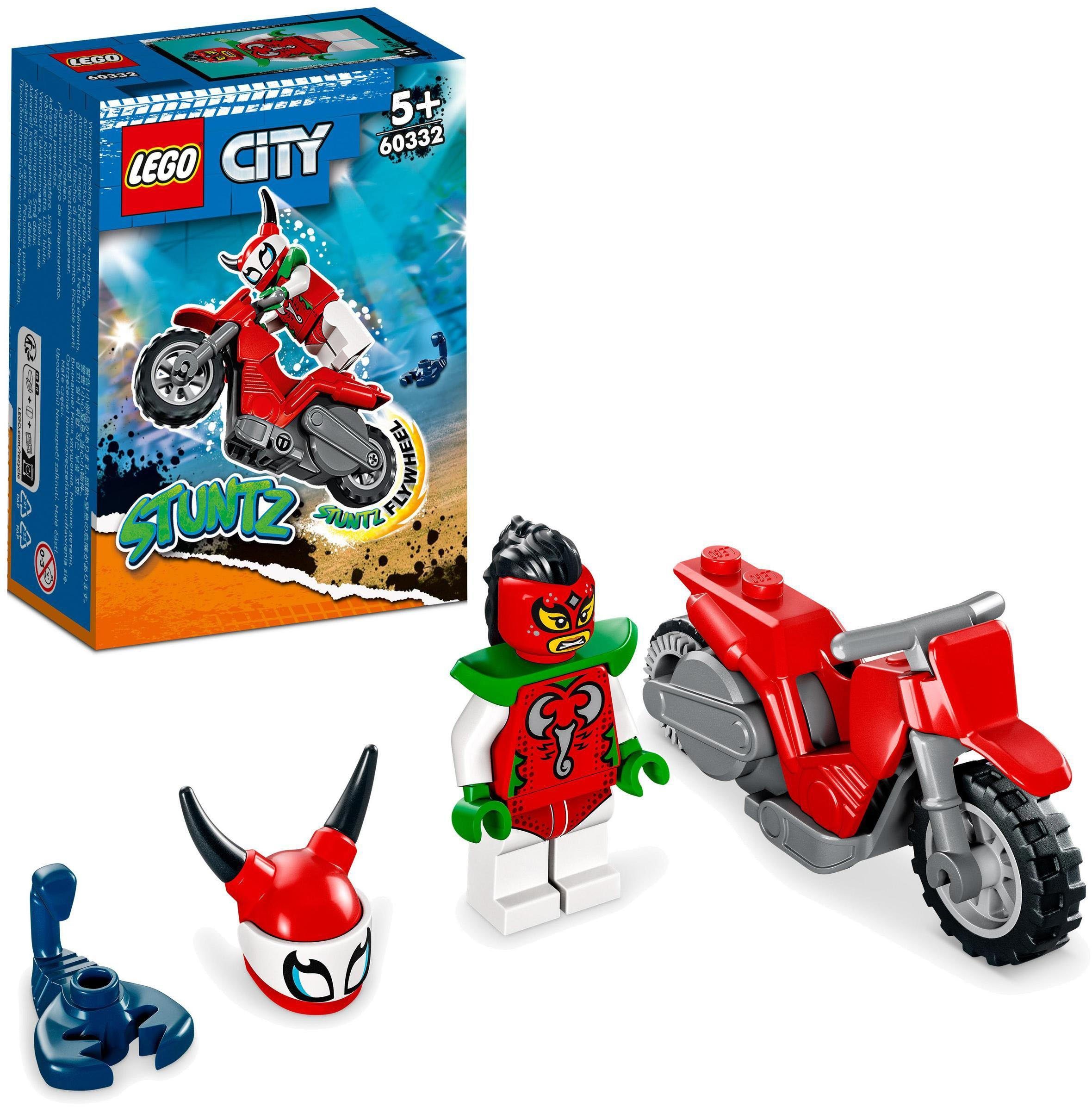Stuntz, (60332), City LEGO® Skorpion-Stuntbike Europe (15 Konstruktionsspielsteine St), Made in LEGO®