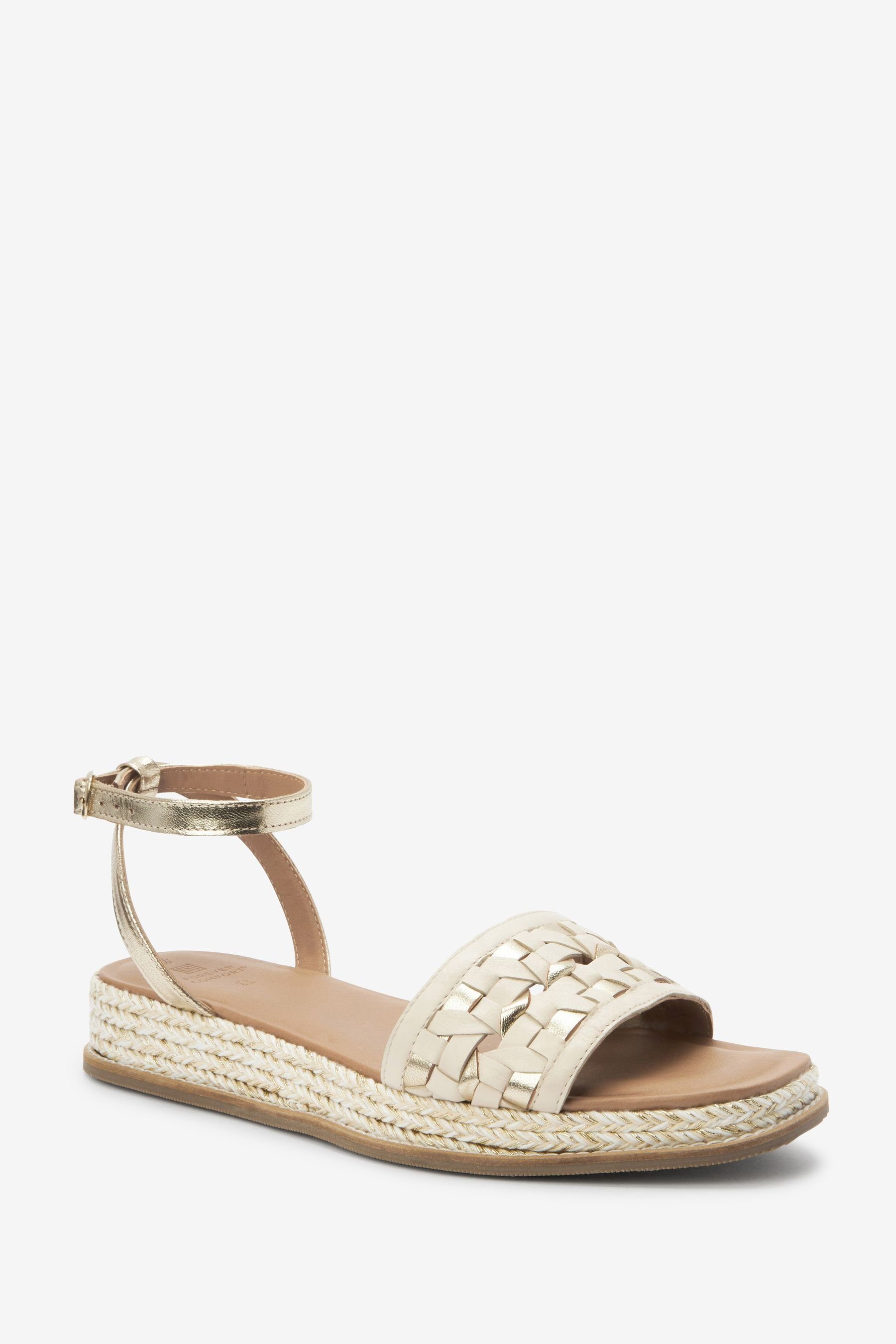 Next Forever Comfort® Sandalen aus Leder, extra weit Keilsandalette (1-tlg)