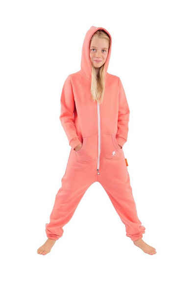 O'Poppy Jumpsuit Kinder rosa (1-tlg) Zwergen Kapuze und Eingrifftaschen