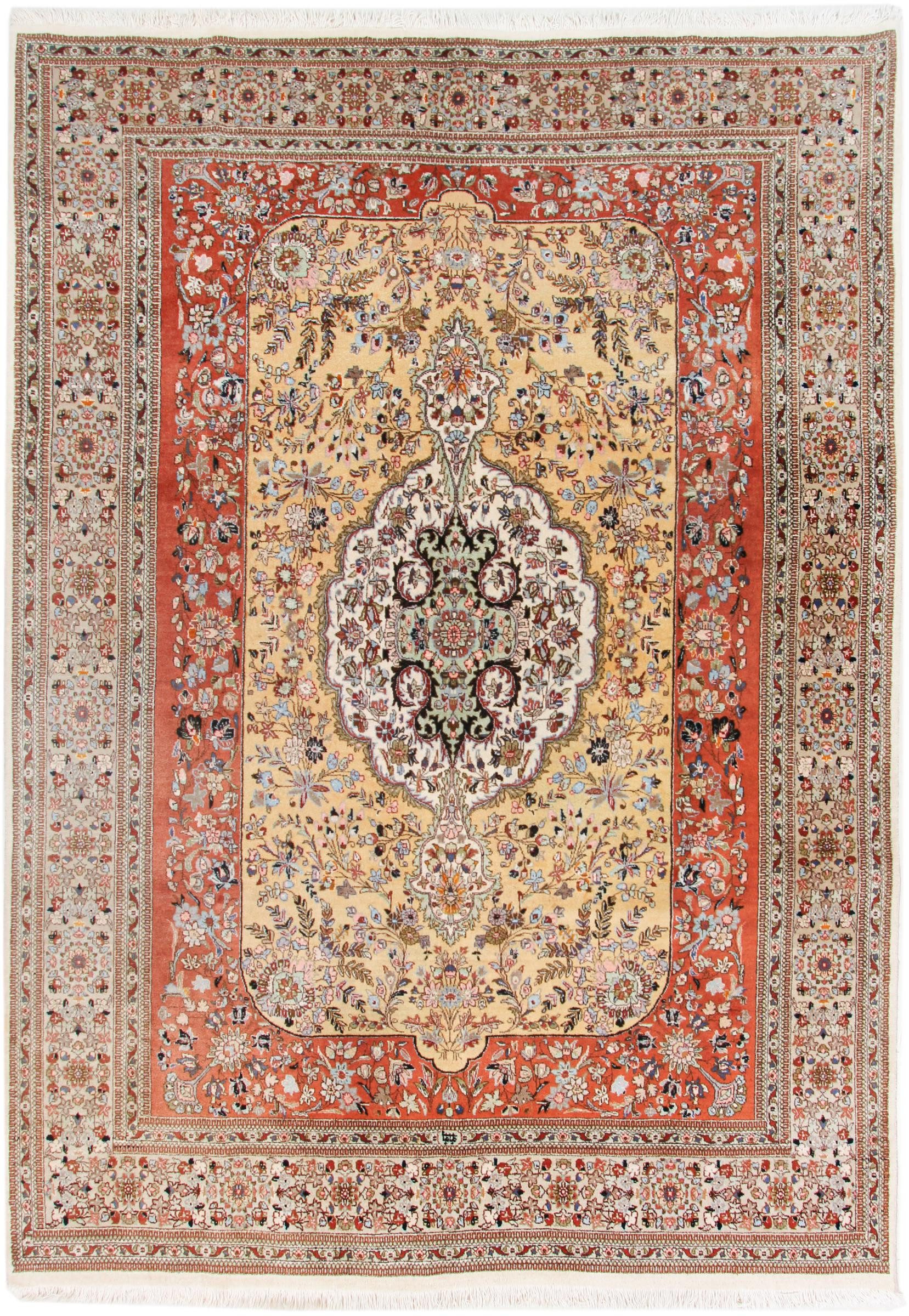 Nain Trading Orientteppich Täbriz Tabatabai 245x350 Handgeknüpfter Orientteppich, rechteckig, Höhe: 12 mm