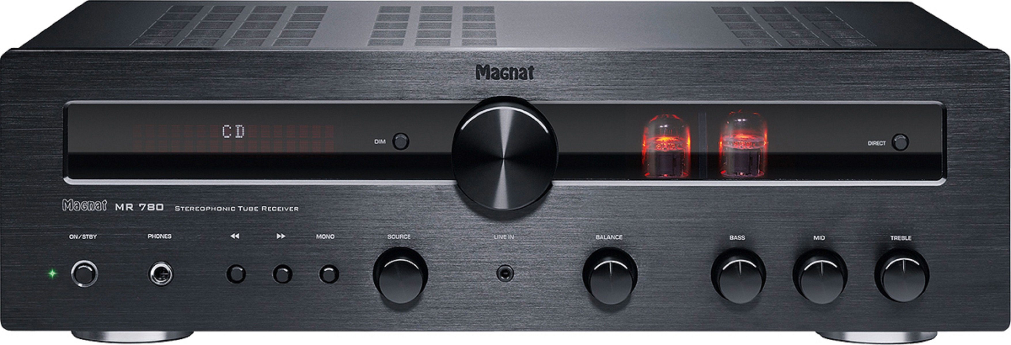 Magnat Receiver MR 780 schwarz Aktion AV-Receiver (keine, Stabiles Vollmetallgehäuse mit massiver, gebu?rsteter Aluminiumfront)