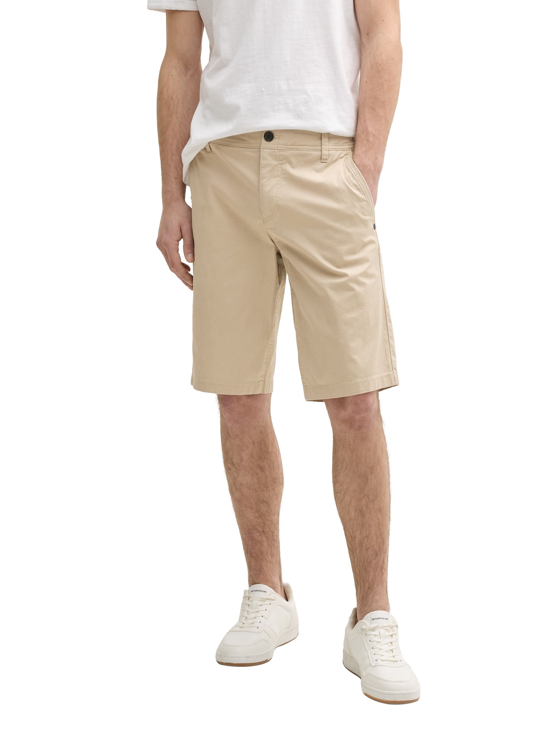 Tom Tailor Herren Short SLIM PRINTED CHINO SHORTS - Mid Waist Slim Fit günstig online kaufen