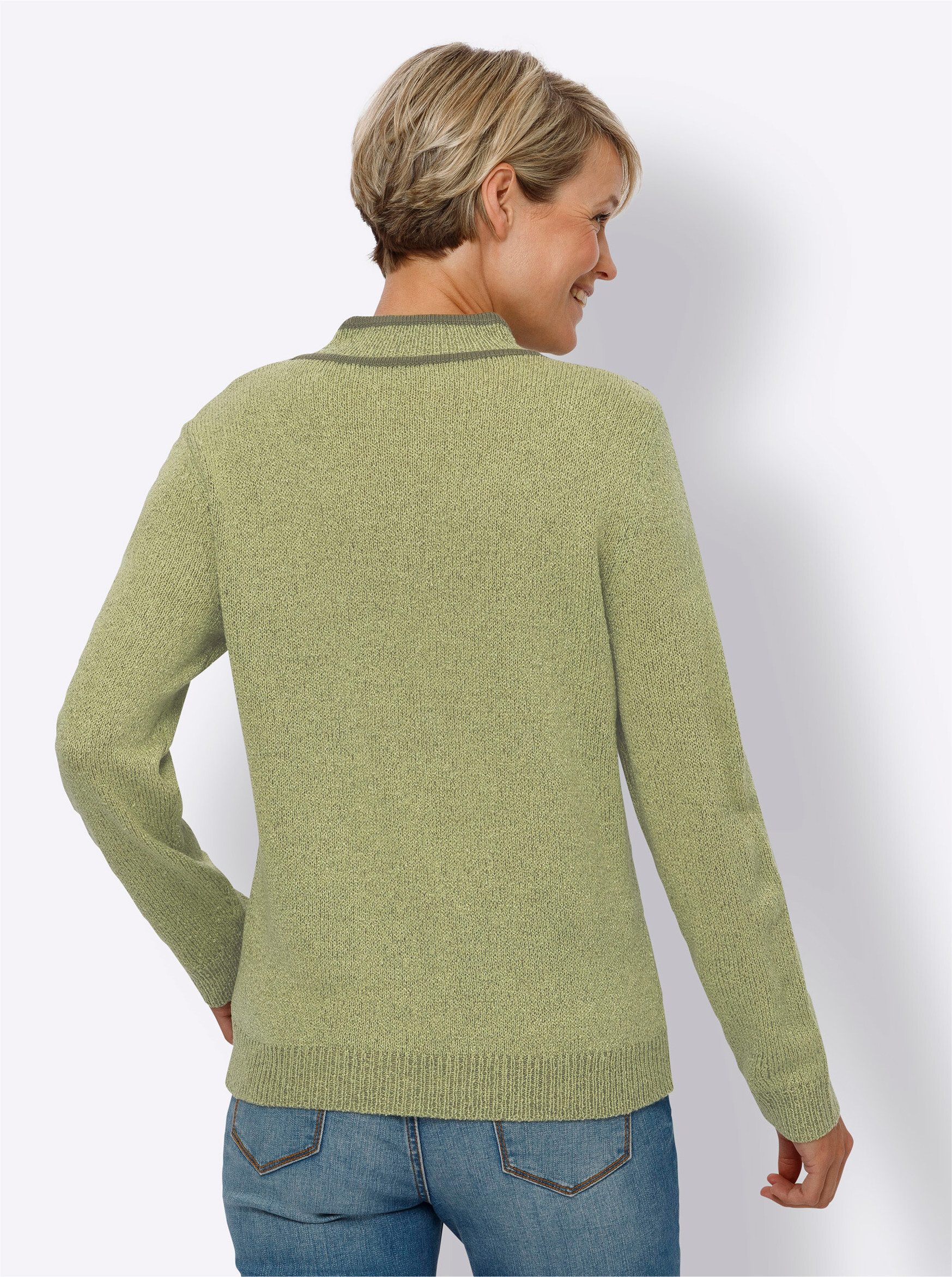 Sieh an! Strickpullover Stehkragenpullover günstig online kaufen