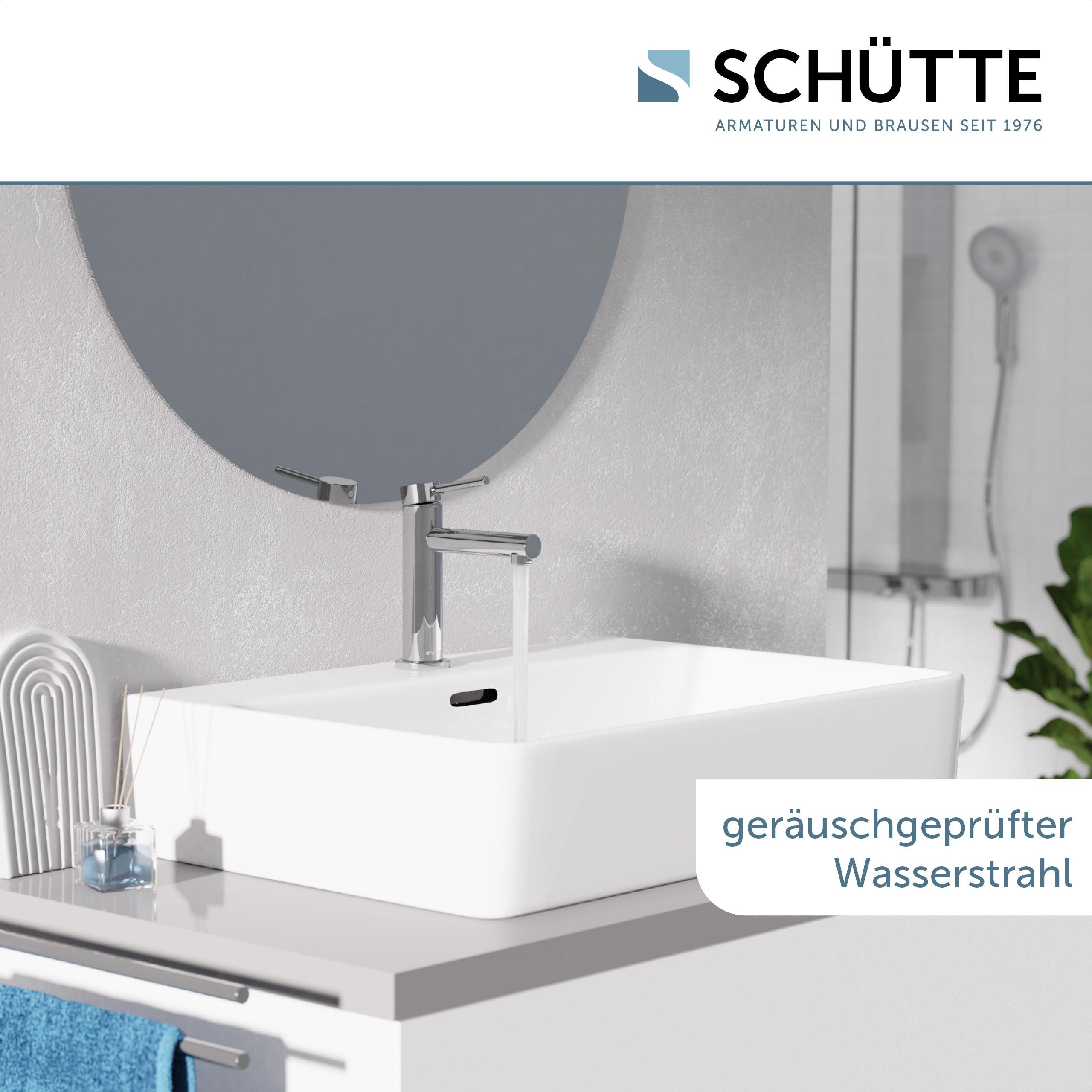 Schütte Waschtischarmatur RIMINI chrom Kartusche, Marken-Mischdüse, Flexsch günstig online kaufen