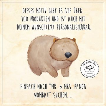Mr. & Mrs. Panda Sporttasche Wombat - Transparent - Geschenk, Stoffbeutel, Gute Laune, Tiere, Tasc (1-tlg), Stabile Kordel