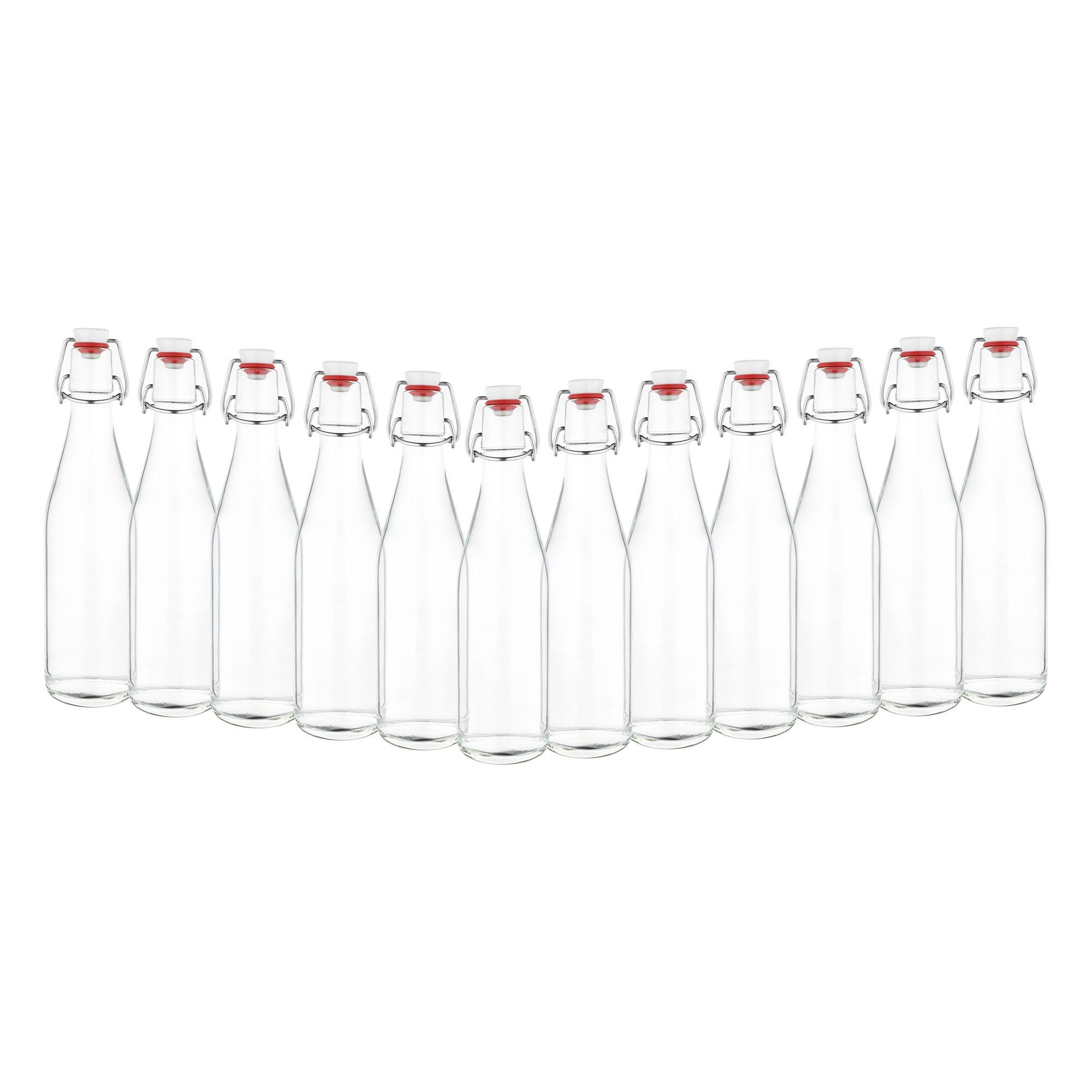MamboCat - Set + Vorratsglas Glas Anton Glasflasche, 500 Bügelverschluss 12er ml Bügelflasche