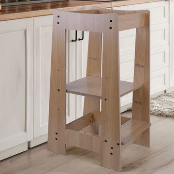 etc-shop Haltegriff, Lernturm Stehhilfe Kindertritt höhenverstellbar stabil Holz