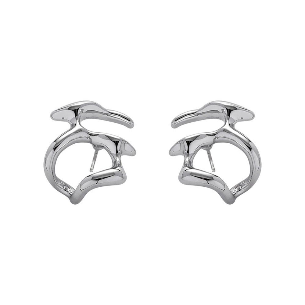 S925 Ohrringe Geometrische Paar Haiaveng Silber Punk Ohrhänger (2-tlg) Ohrringe Unregelmäßige