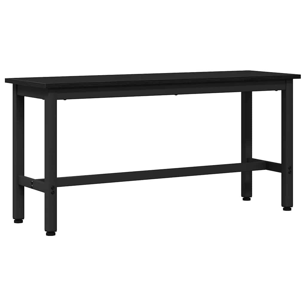 vidaXL Essbank Esstischbank Schwarz Eichen-Optik 100 x 32,5 x 48,5 cm (1-St)