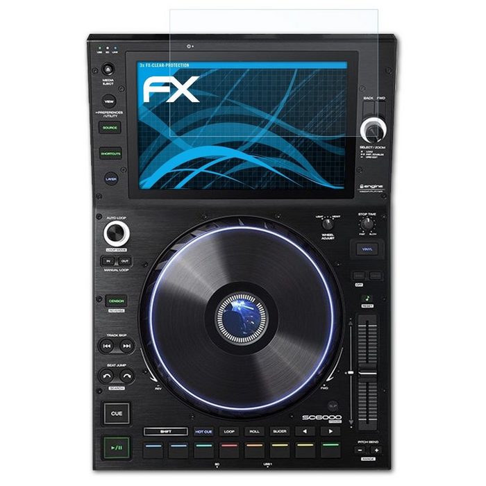 atFoliX Schutzfolie Displayschutz für Denon DJ SC6000 (3 Folien) Ultraklar und hartbeschichtet