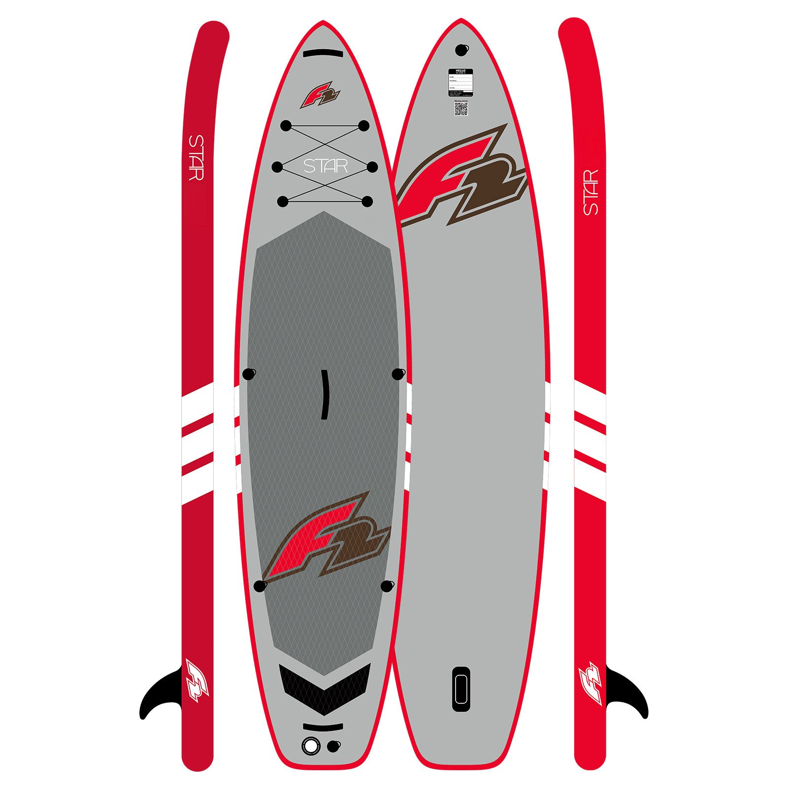 F2 SUP-Board F2 SUP Stand Up Paddle Board Star Grau 350cm Board Only 11,5, Stand up paddle board
