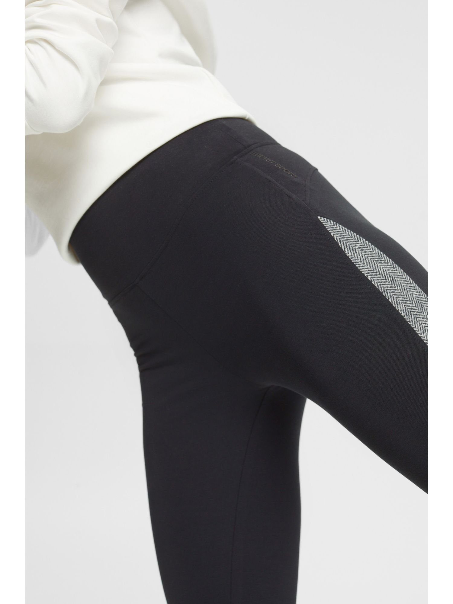 esprit sports Fischgrat-Einsätzen High-Rise-Leggings Sporthose mit