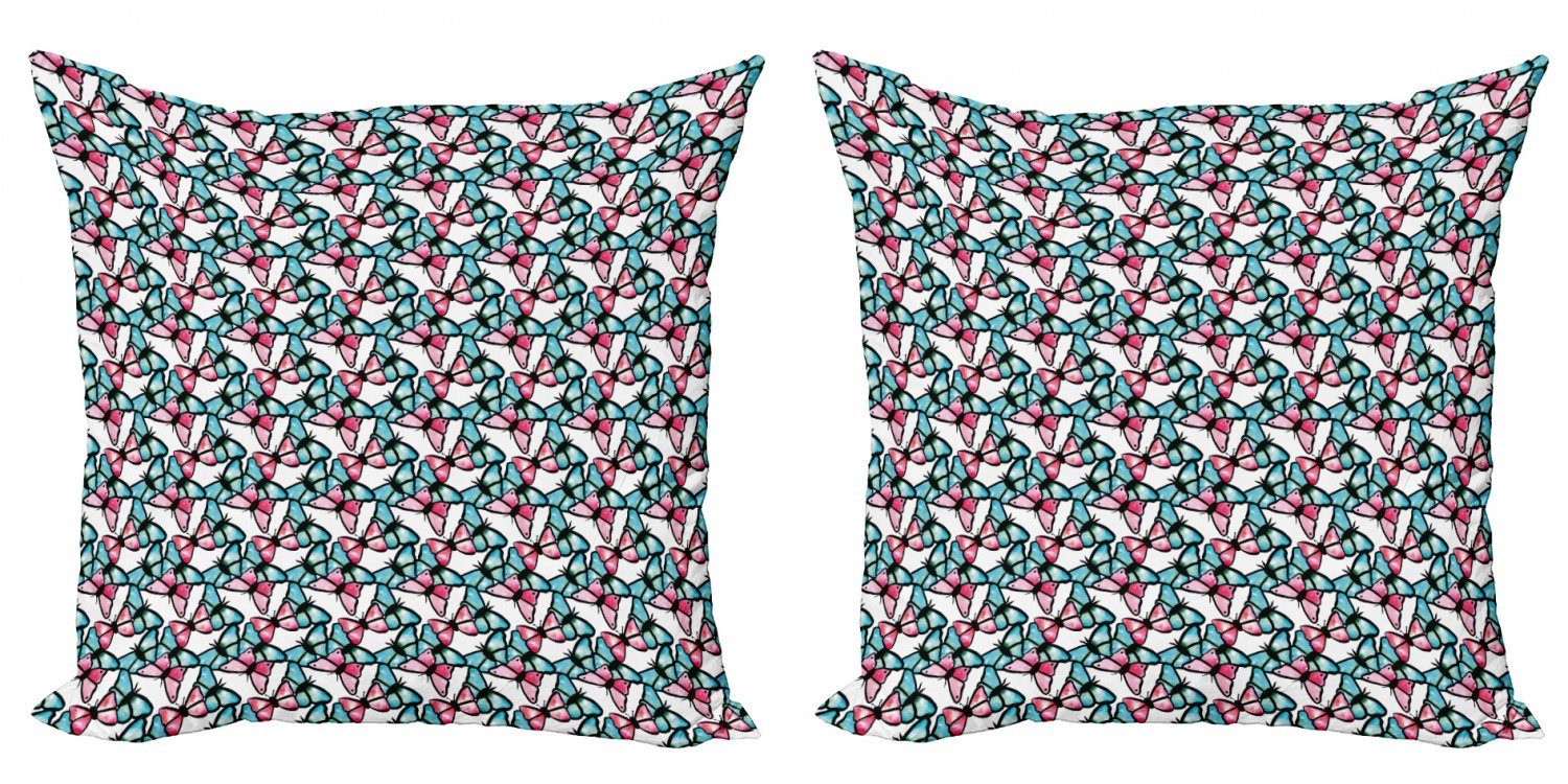 Teal Abakuhaus Kissenbezüge Doppelseitiger und Blau Modern Accent Tier (2 Digitaldruck, Rosa Stück),