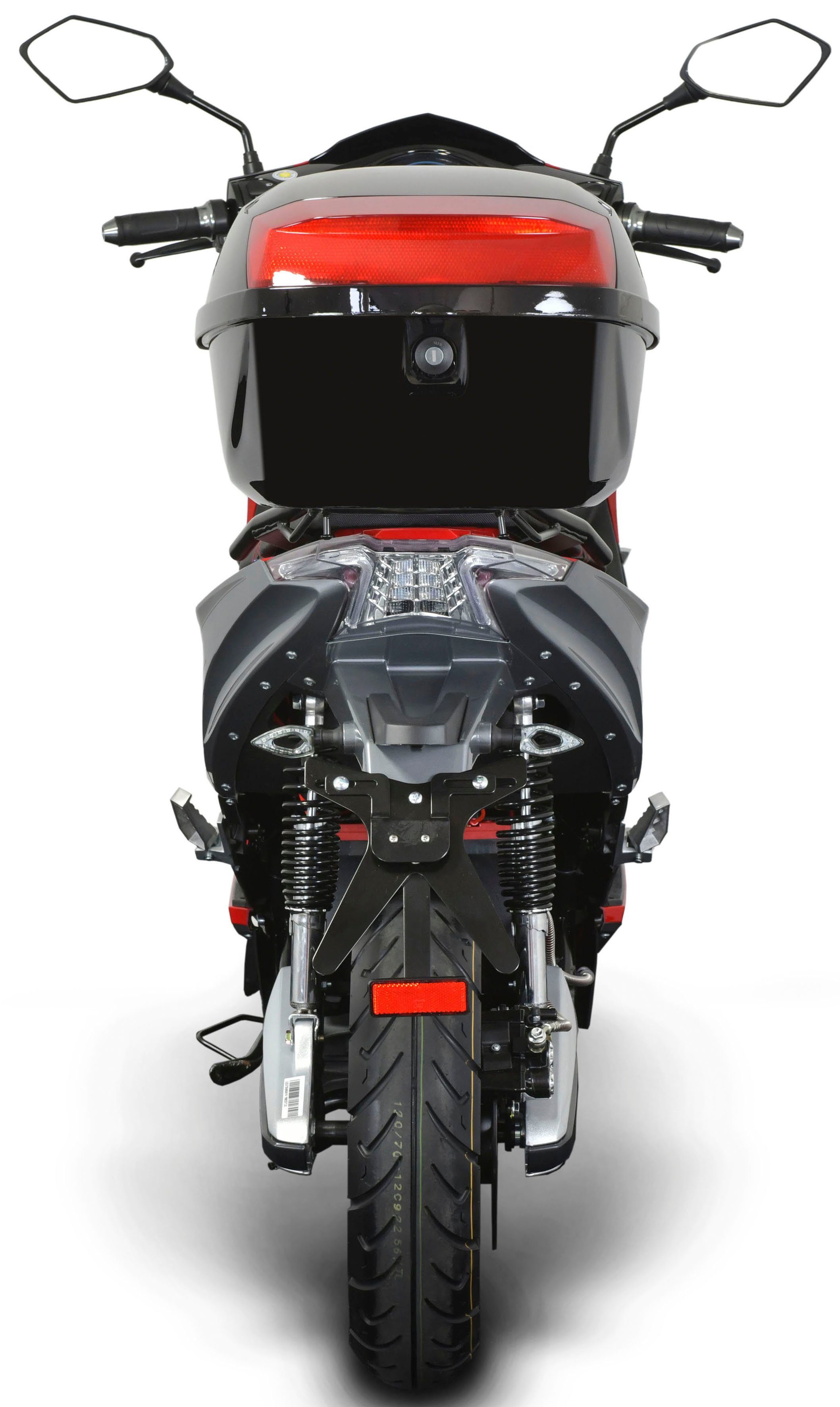 GT 45Kmh km/h inkl. eStriker 45 E-Motorroller UNION TC, schwarz/rot
