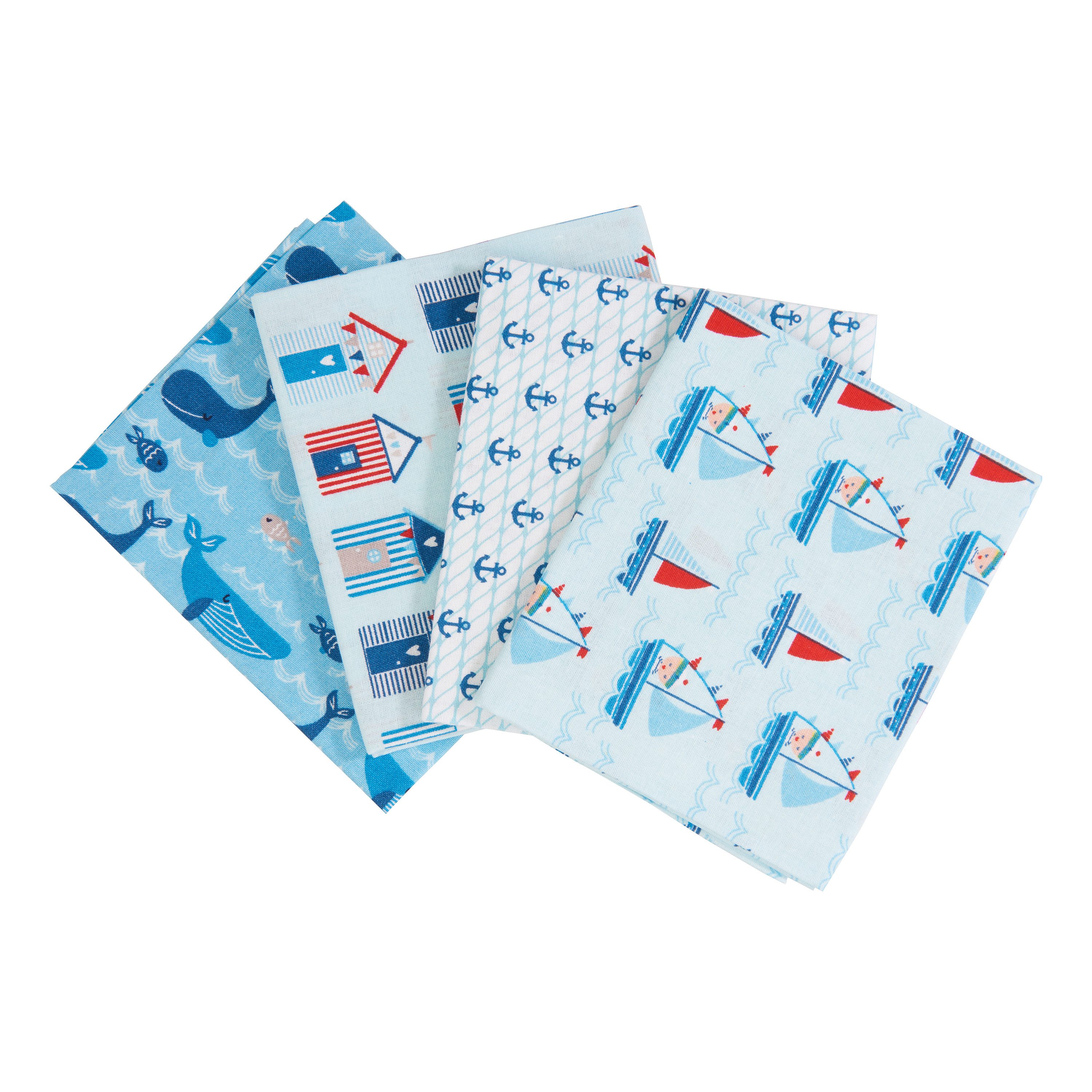 stafil Stoff Patchy Maritim, 4er-Set