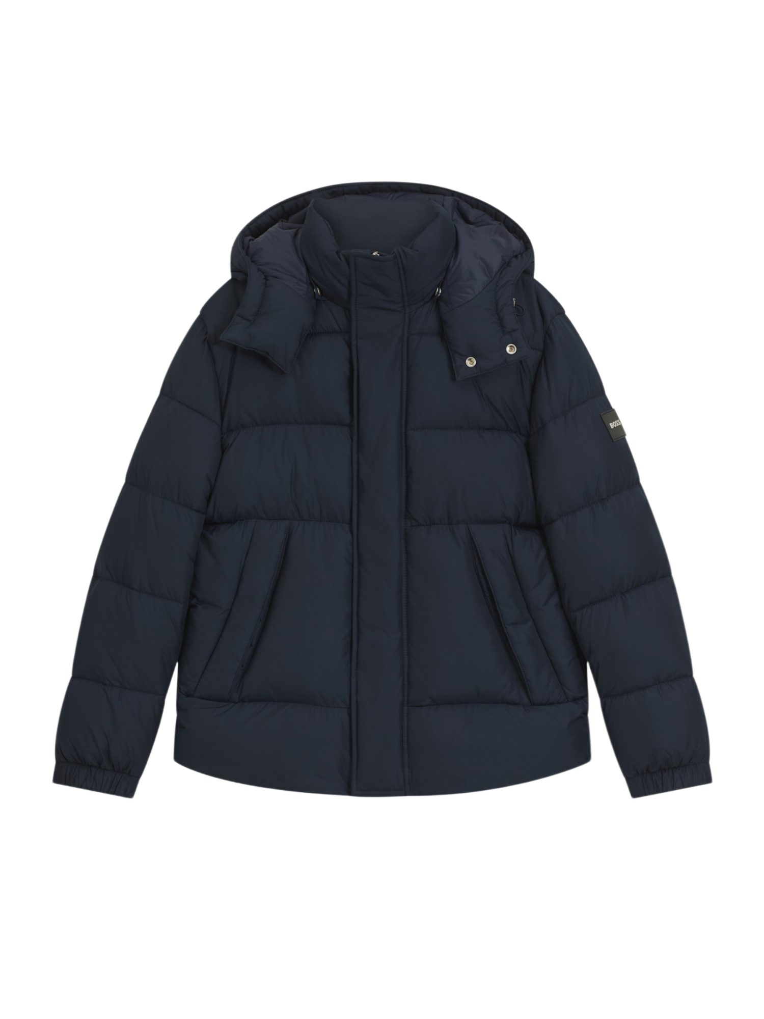 BOSS Outdoorjacke blau,Outdoor,Polyester,Unifarben,Stehkragen,Lang,Regular Fit