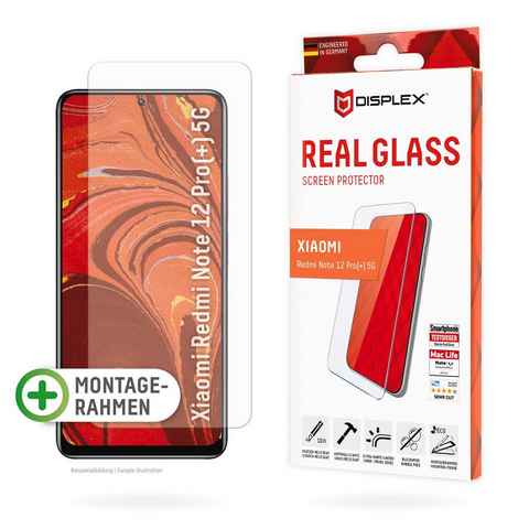 Displex Real Glass für Xiaomi Redmi Note 12 Pro 5G, Displayschutzglas, Displayschutzfolie Displayschutz kratzer-resistent 10H splitterfest