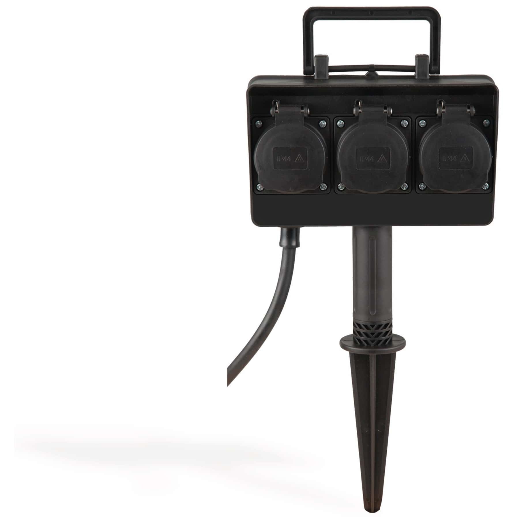 HEITRONIC Gartensteckdose HEITRONIC Gartensteckdose 35467, 3-fach