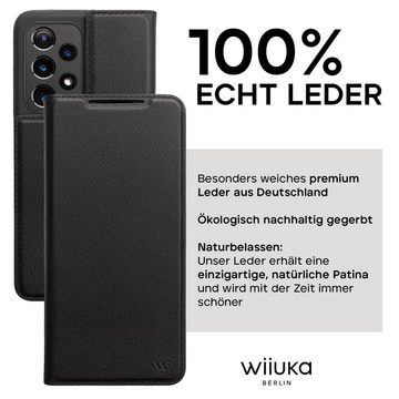 wiiuka Handyhülle suiit Hülle für Samsung Galaxy A52 / A52s, Klapphülle Handgefertigt - Deutsches Leder, Premium Case
