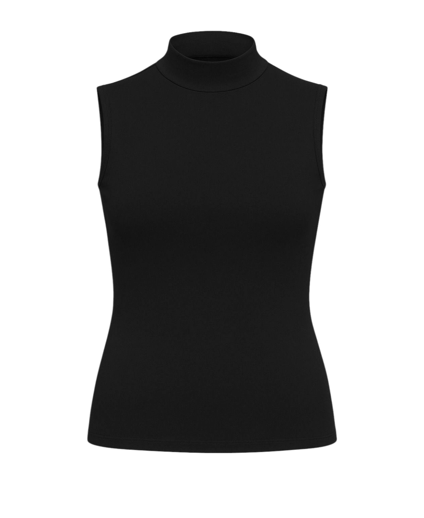 Kota Shirttop Damen - Ärmelloses Body-Kragentop mit Halbkragen aus Baumwolle