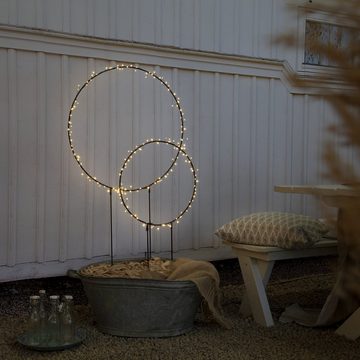 STAR TRADING LED Dekoobjekt LED Lichtkreis Dekoleuchte Außen Weihnachtsdeko Terrasse 84cm, LED Classic, warmweiß (2100K bis 3000K)