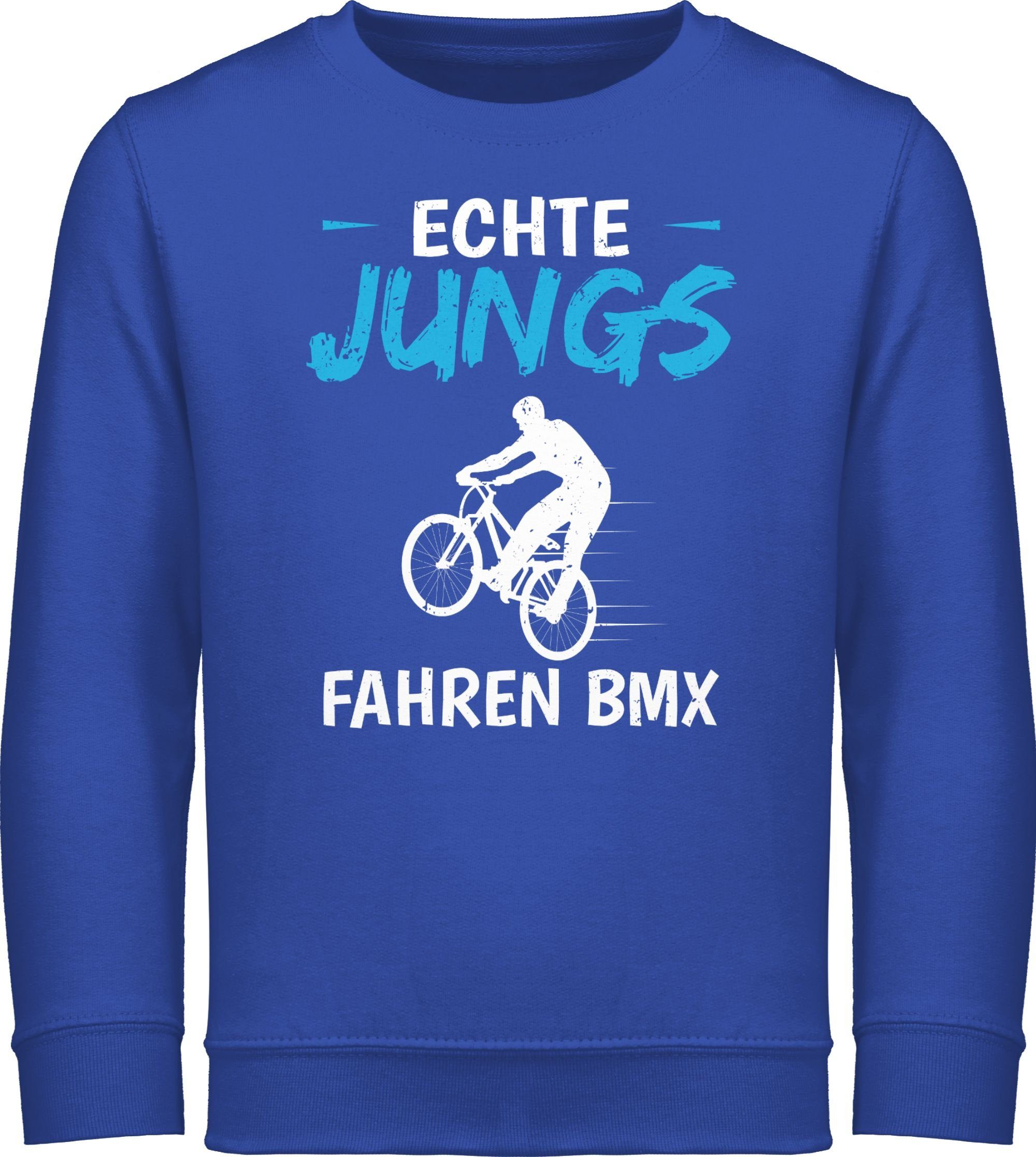 Shirtracer Sweatshirt Echte Jungs fahren BMX Kinder Sport Kleidung 2 Royalblau | Sweatshirts