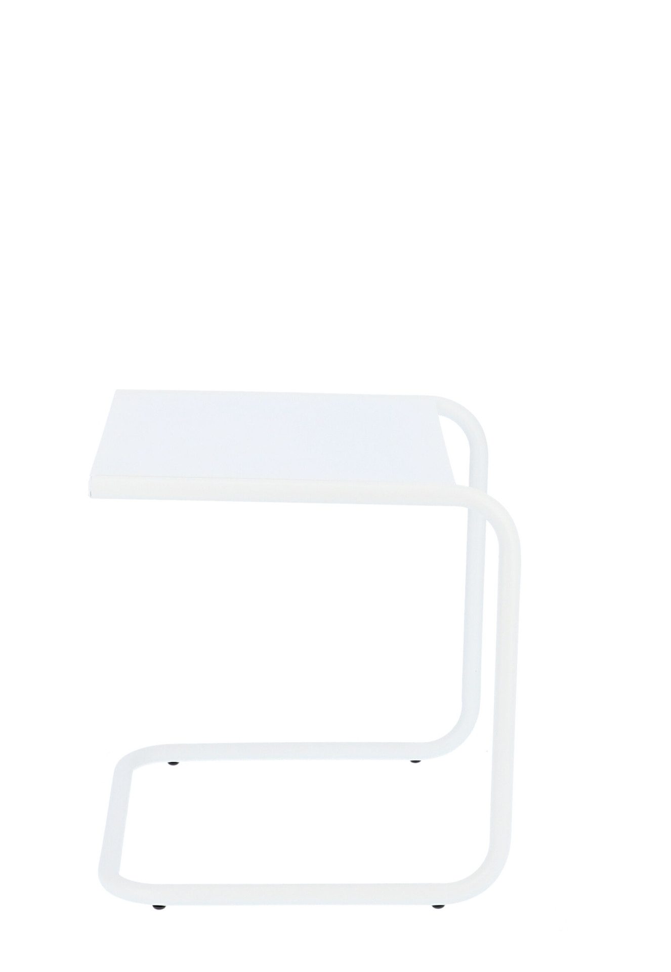 Fiam Beistelltisch Club aus Aluminium, Edition Weiß