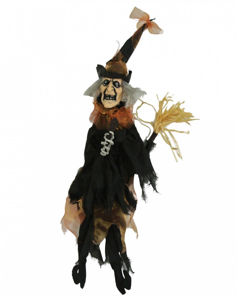 Horror-Shop Dekofigur Strampelnde Hexe als Halloween Hängefigur