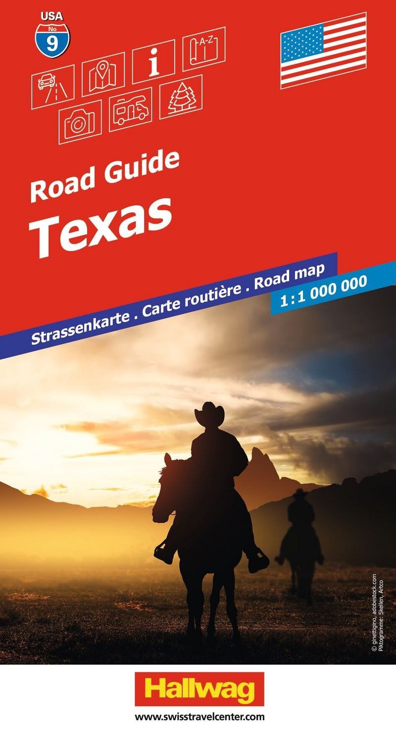 Hallwag Strassenkarte USA, Texas 1:1 Mio. / diverse