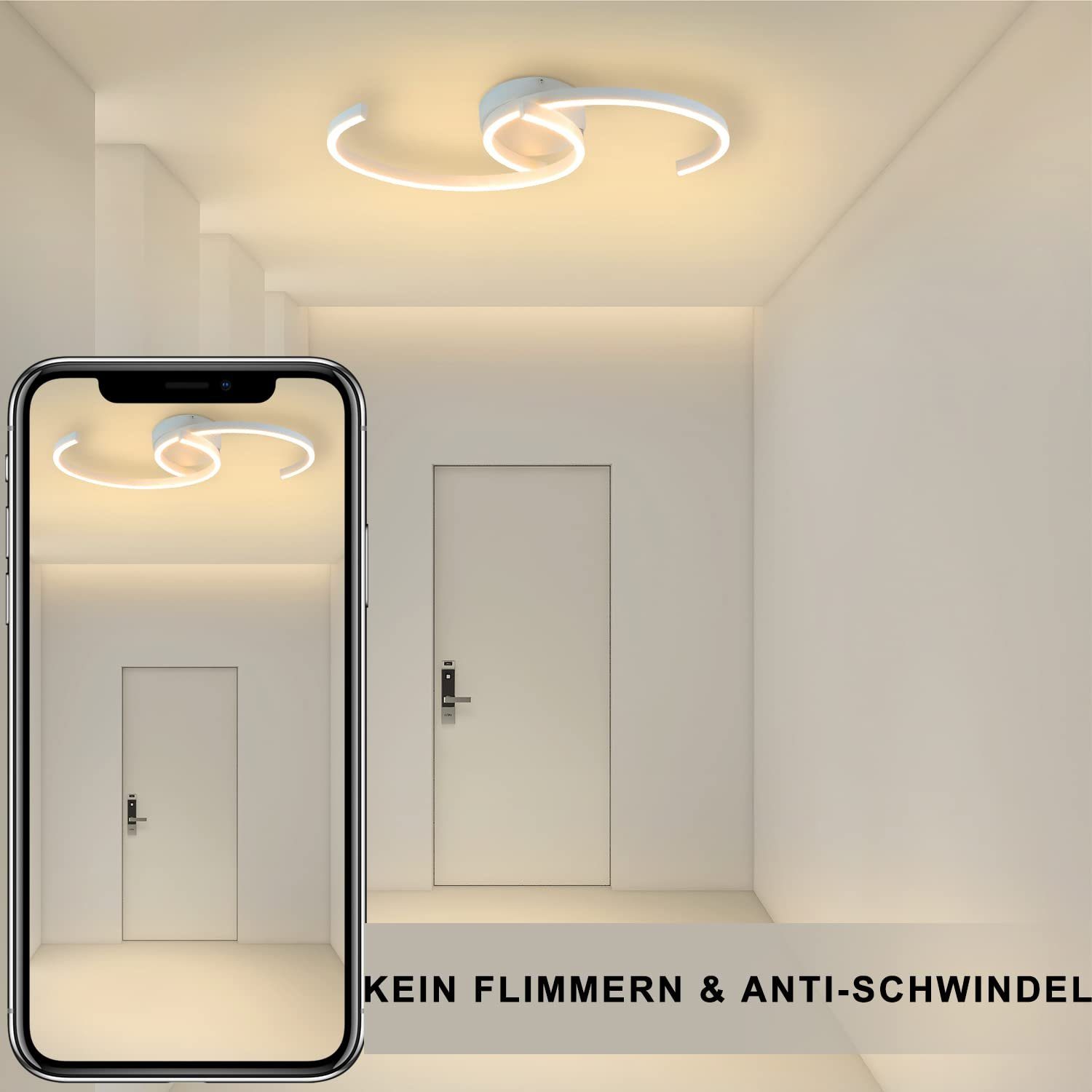 ZMH Deckenleuchten Schlafzimmer Deckenlampe 2 Mondschnur Design Deko Büro 3 günstig online kaufen