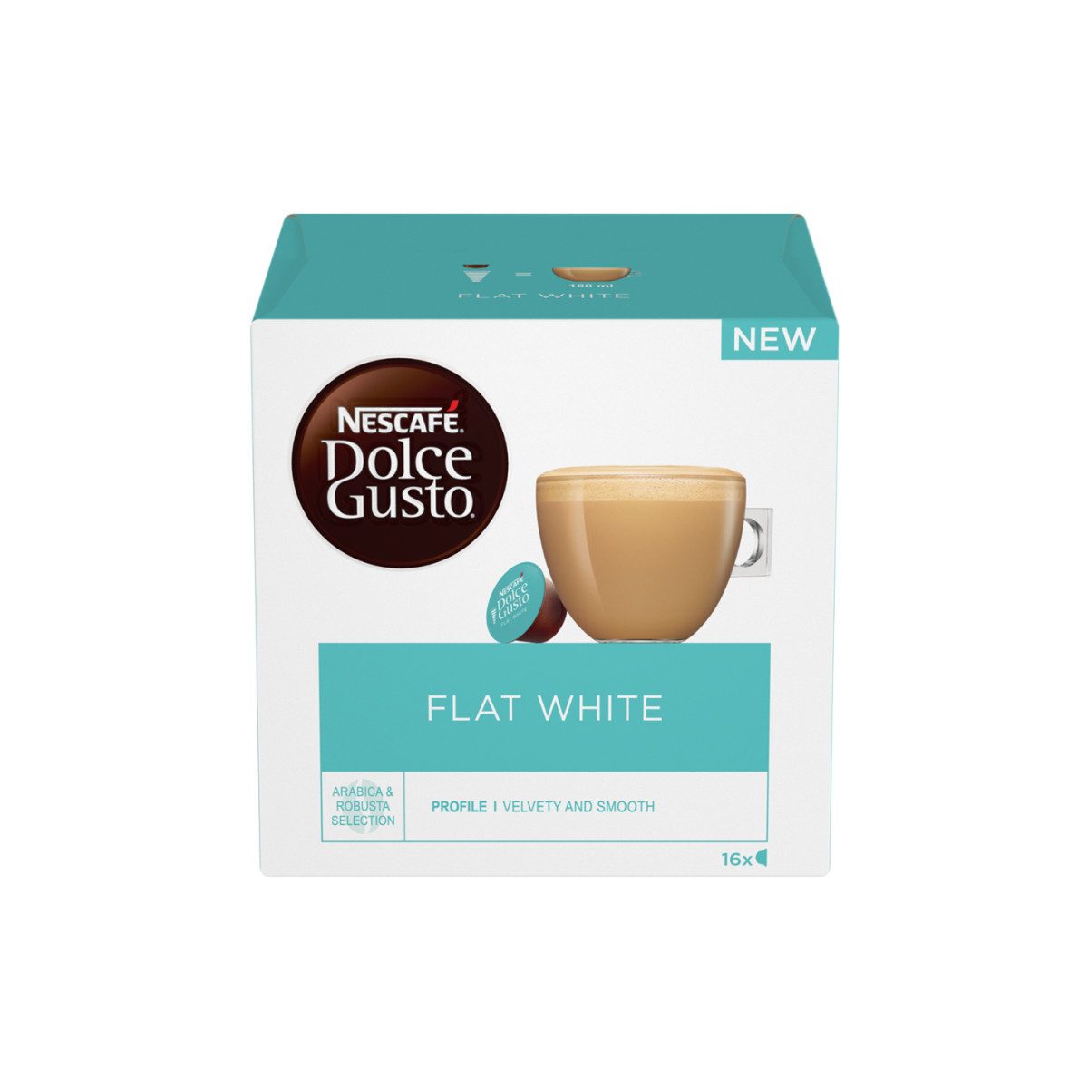 NESCAFE Kaffee Kaffeekapseln geeignet für Dolce Gusto® NESCAFÉ Dolce Gusto Flat White