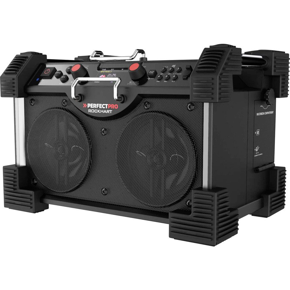 PerfectPro PerfectPro RockHart Baustellenradio DAB+, UKW AUX, Bluetooth®, NFC, US Radio