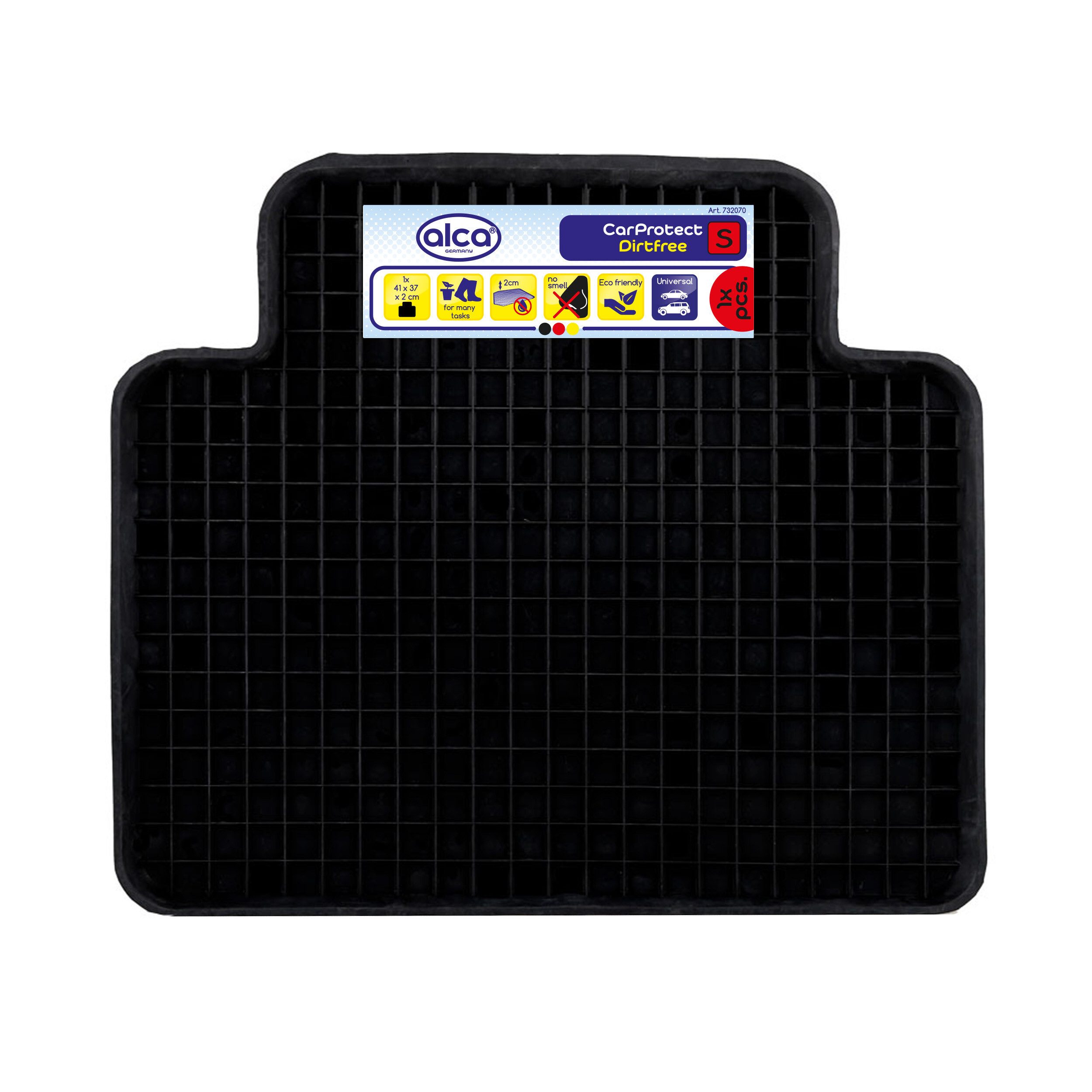 alca Universal-Fußmatten Auto Gummifußmatte Gummi-Schalenmatte 41x37 cm, schwarz Universal (1 St)