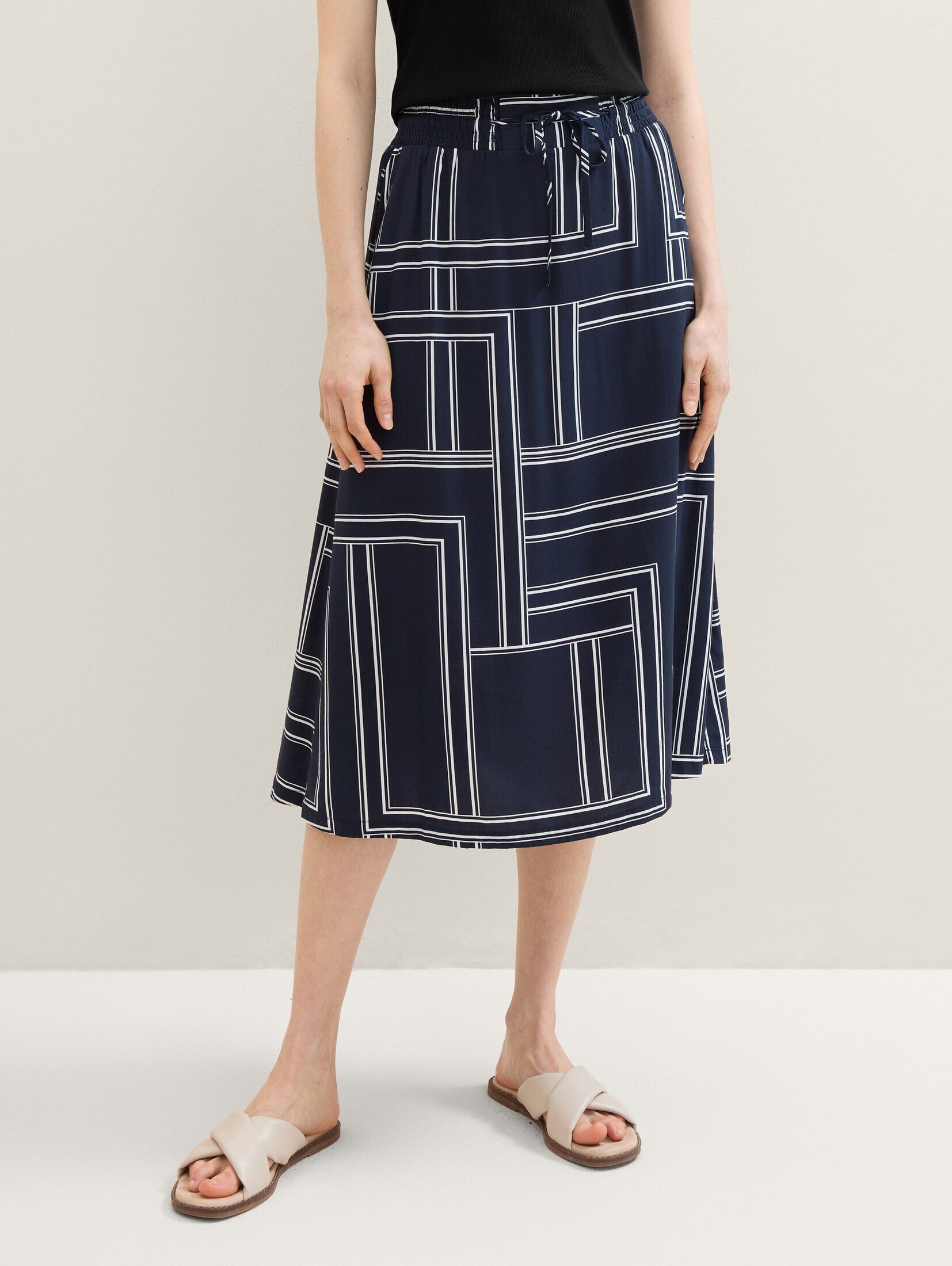 Sommerrock Midi Rock mit Print