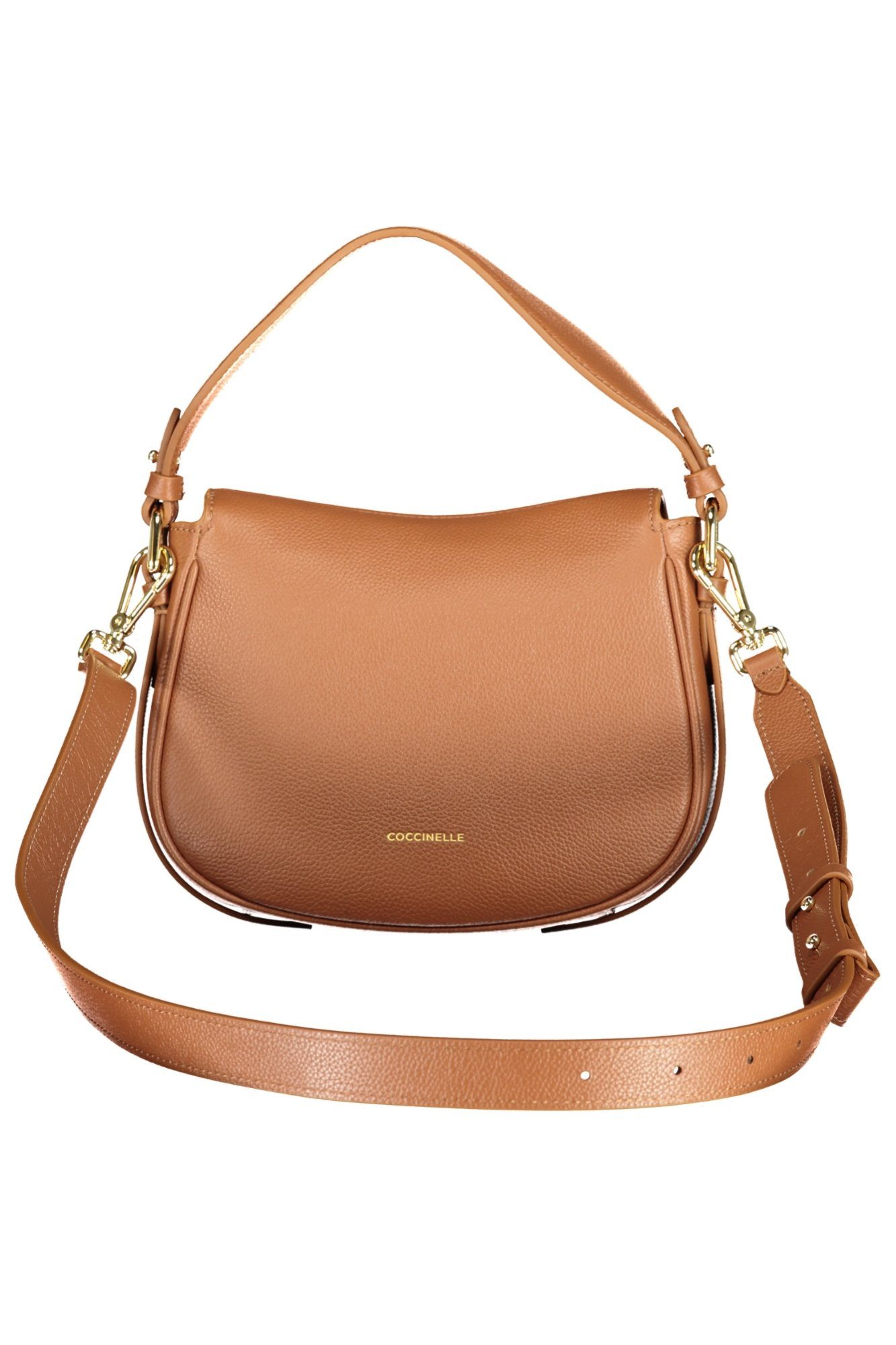 COCCINELLE Umhängetasche, Elegante Damenhandtasche Braun - Vielseitig mit Kontrastdetails & Fäc