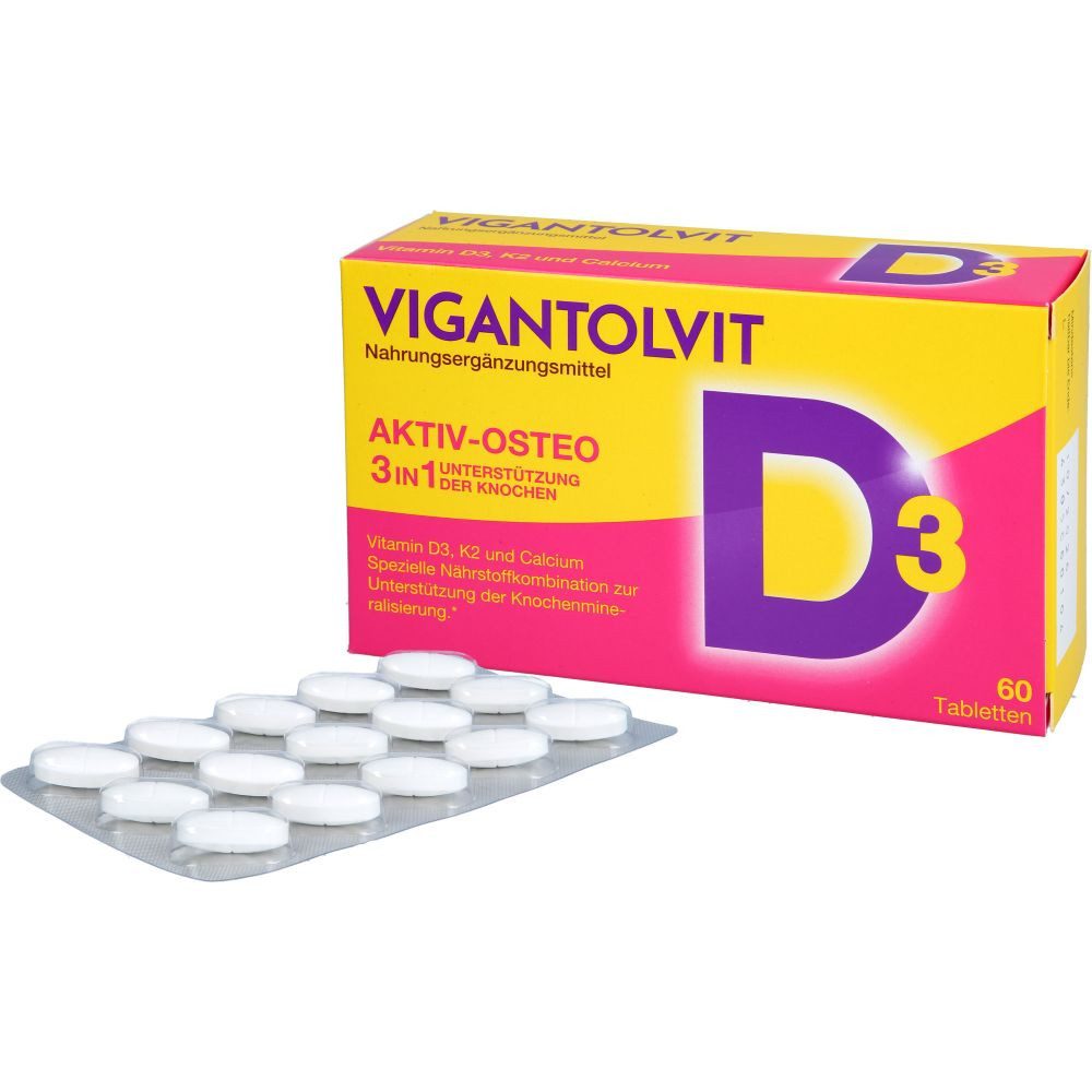 WICK Pharma - Zweigniederlassung der Procter & Gamble GmbH VIGANTOLVIT Vitamin D3 K2 Calcium Filmtabletten Filmtabletten, 60 St.