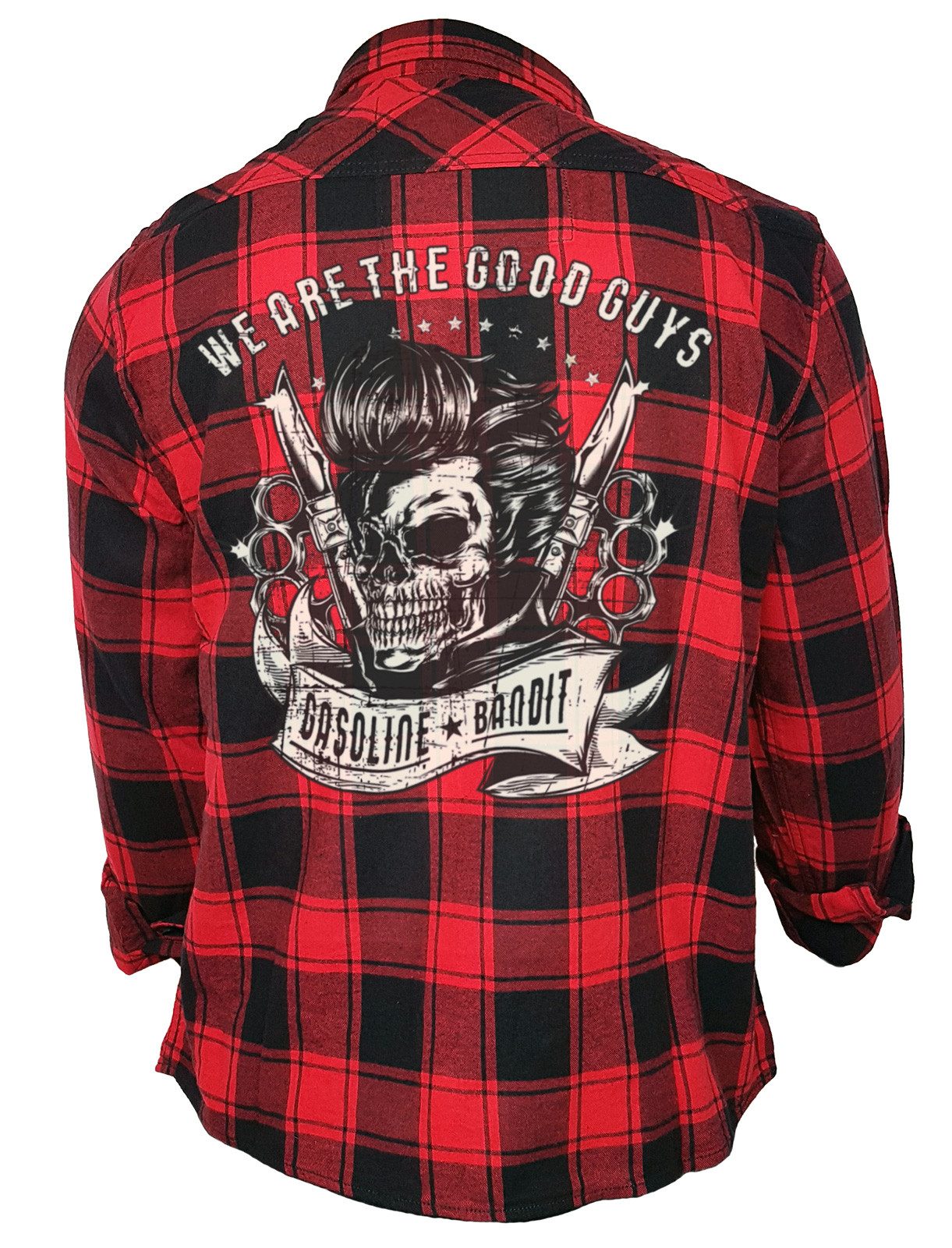 Flanellhemd Herren Worker Hemd für Rockabilly Fans: We are the Good Guys