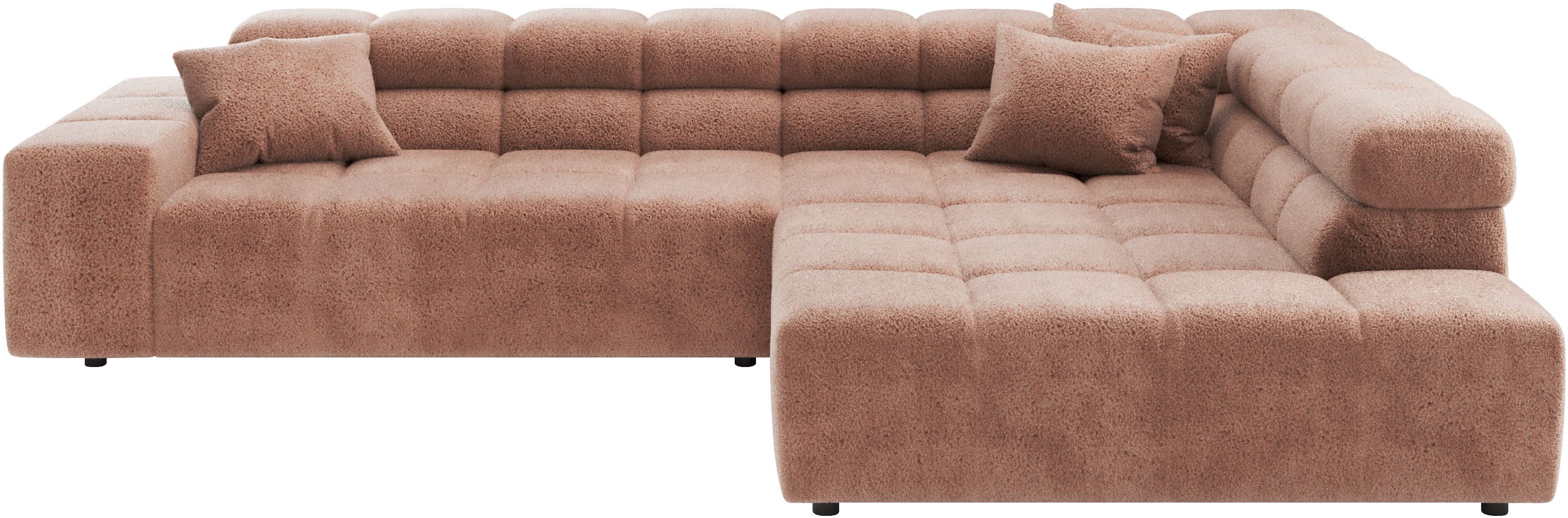 Home affaire Ecksofa Ancona, Ecksofa, incl. Kopfteilverstellung, Breite 319 cm, L-Form, wahlweise elektrische Sitztiefenverstellung