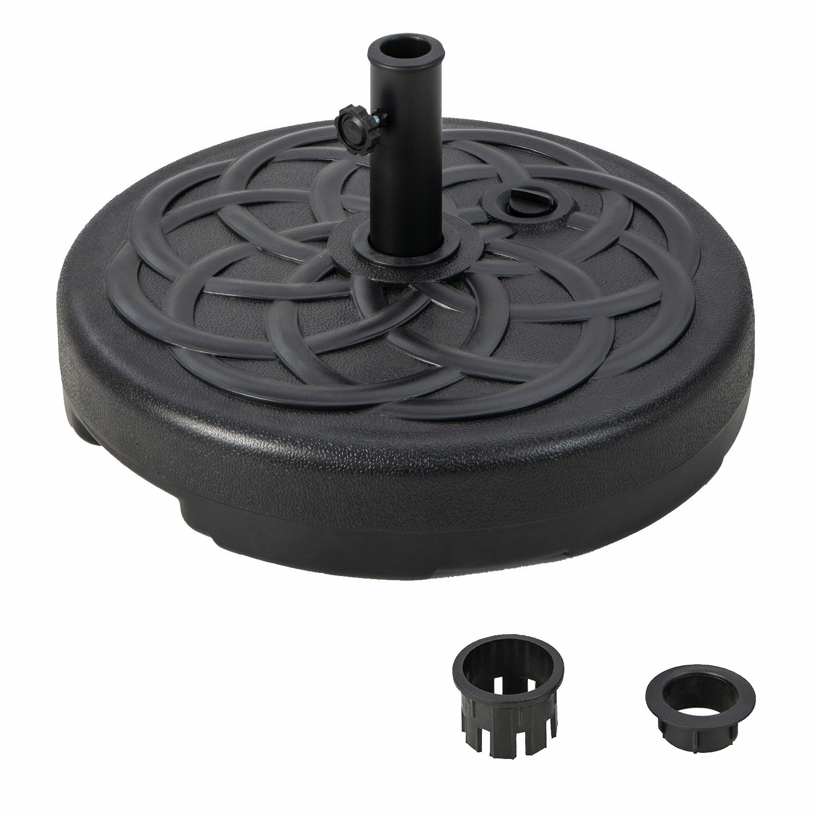 KOMFOTTEU Schirmständer, Sonnenschirmständer mit Griff, für Schirmstöcke von 38/48 mm